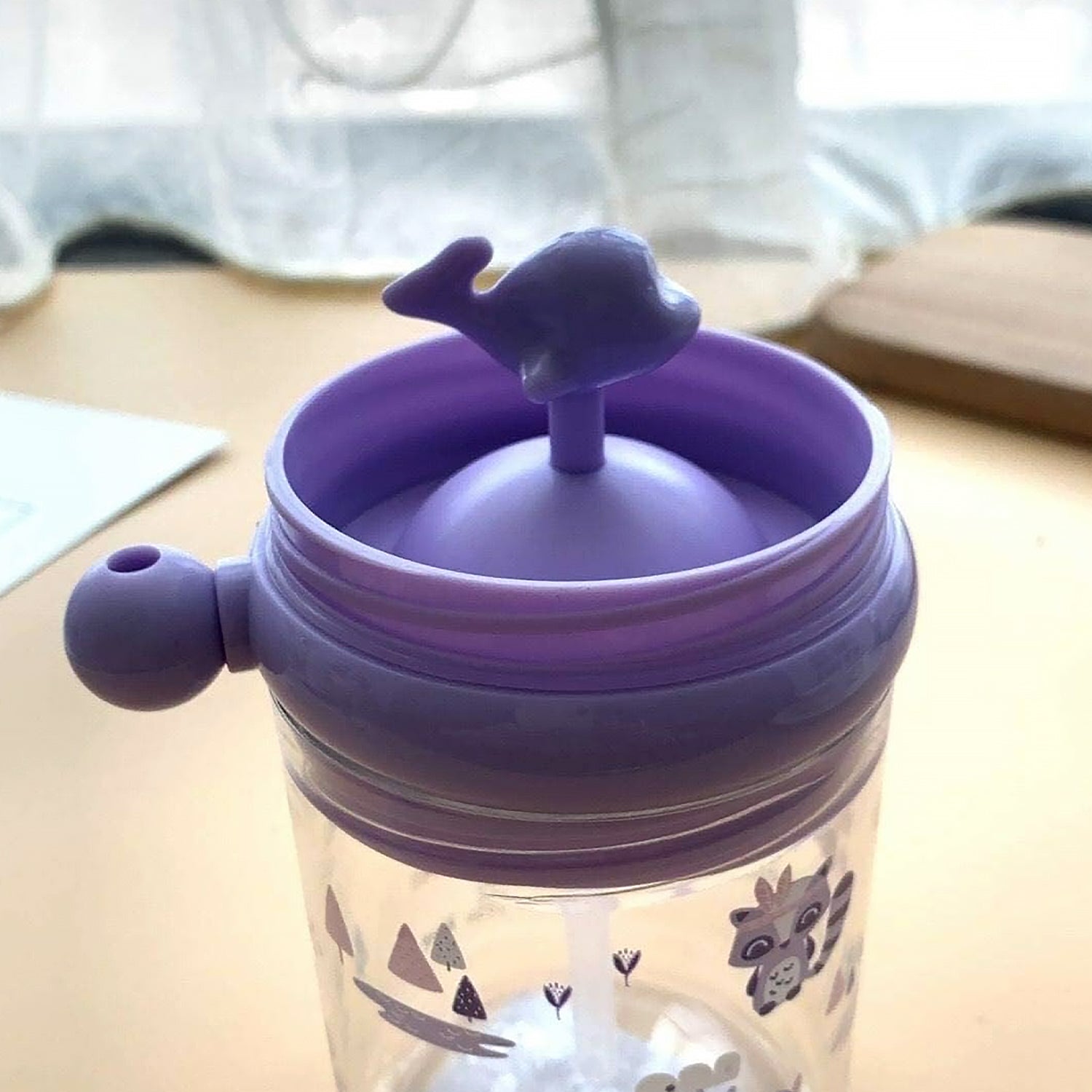 Baby Drinking Cup With Straw And Lid Water Whale Spray Fountain Sippy Cup Bottles Childrens Pot Toddler Tumbler Mug Spill Proofbirthday Party Gift Drinking Cup (1 Pc)