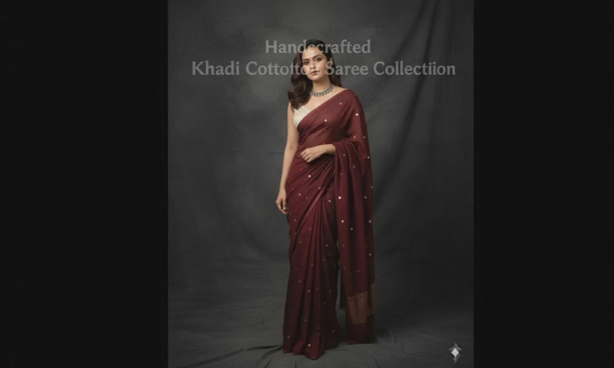Handcrafted Khadi Cotton Saree