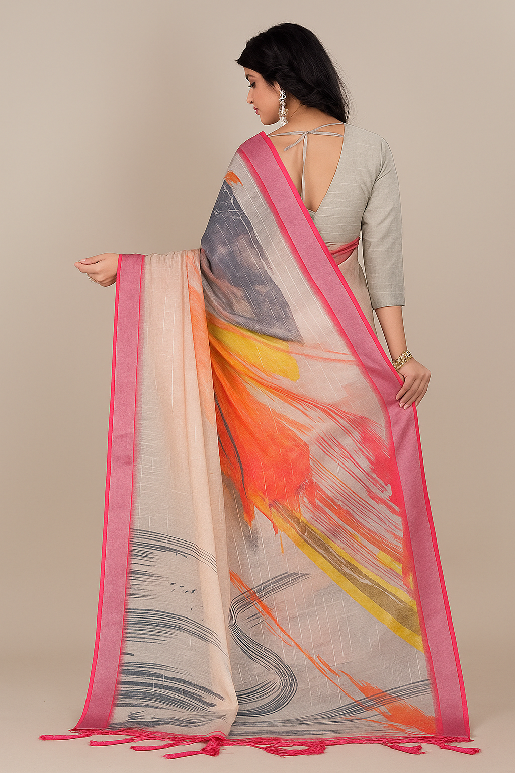 Selara’s Soft Touch – Linen Elegance Saree