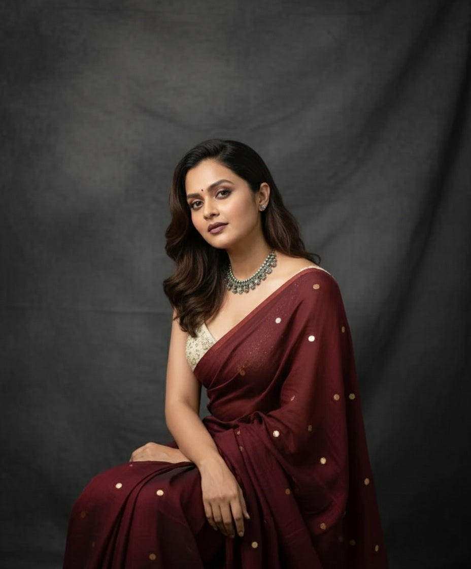 Handcrafted Khadi Cotton Saree