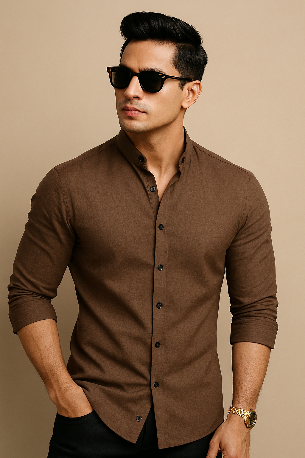 Classic Men’s Cotton-Linen Full Sleeve Shirt – Style Meets Comfort