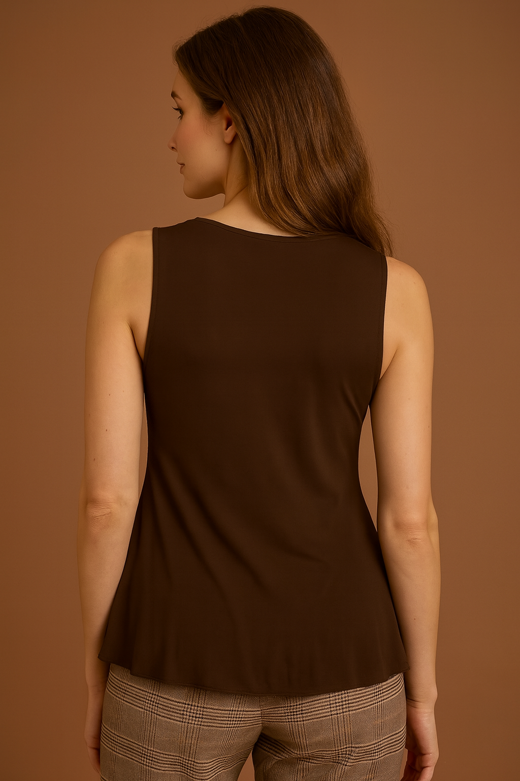 Brown Layered A-Line Top