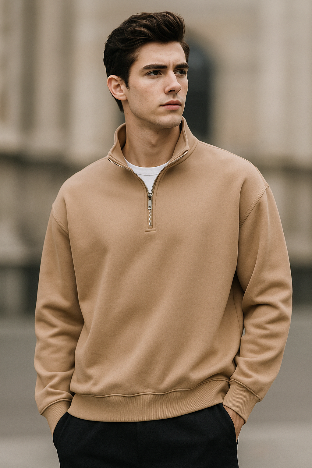 Stockton Men’s Stylish Fleece Sweatshirt – Ideal for Running, Gym, Travel & Casual Wear