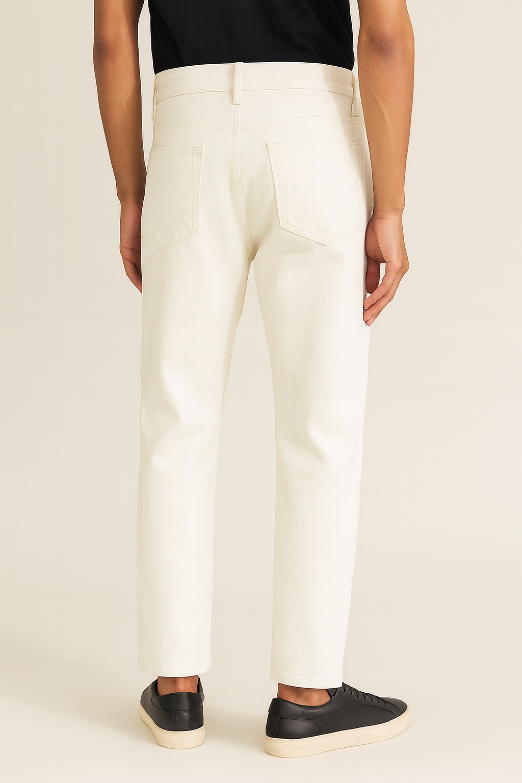 Men’s Classic Straight Fit White Jeans