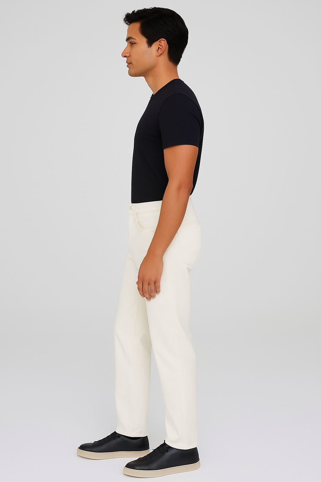 Men’s Classic Straight Fit White Jeans