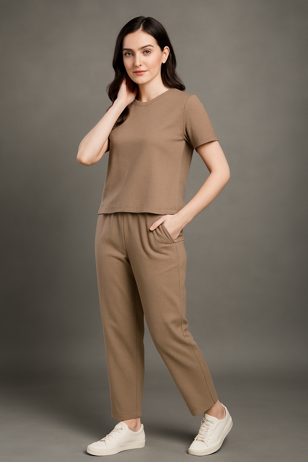 Stylish Cotton Blend Top & Pant Co-ords Set