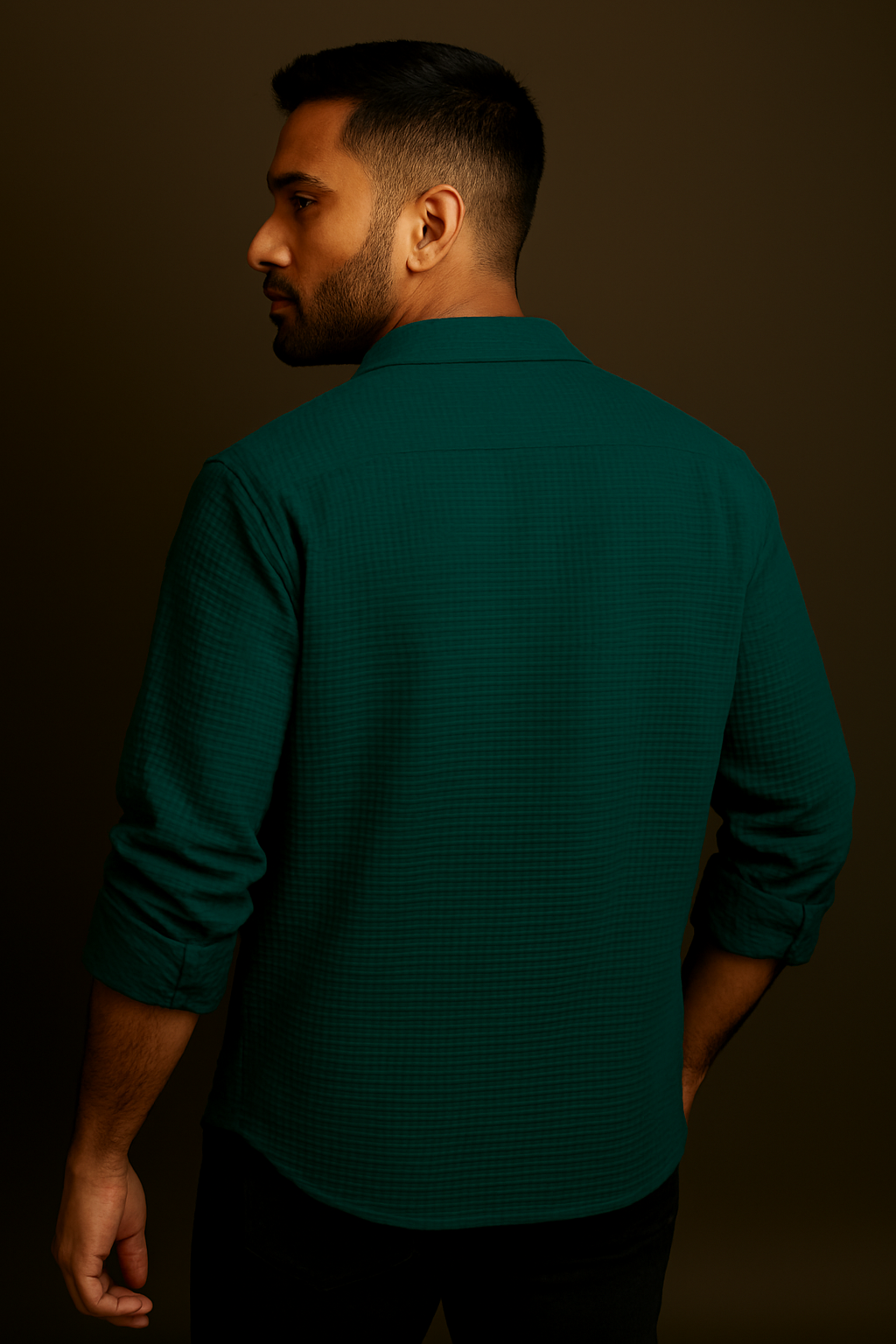 Men’s Party Wear Textured Shirt – Stylish Full Sleeve Evening & Occasion Wear