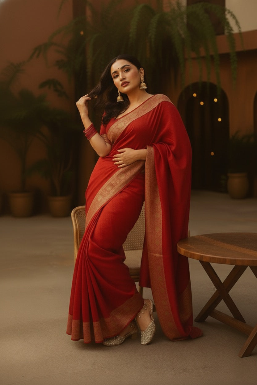 Royal Banarasi Satin Silk Saree for Women