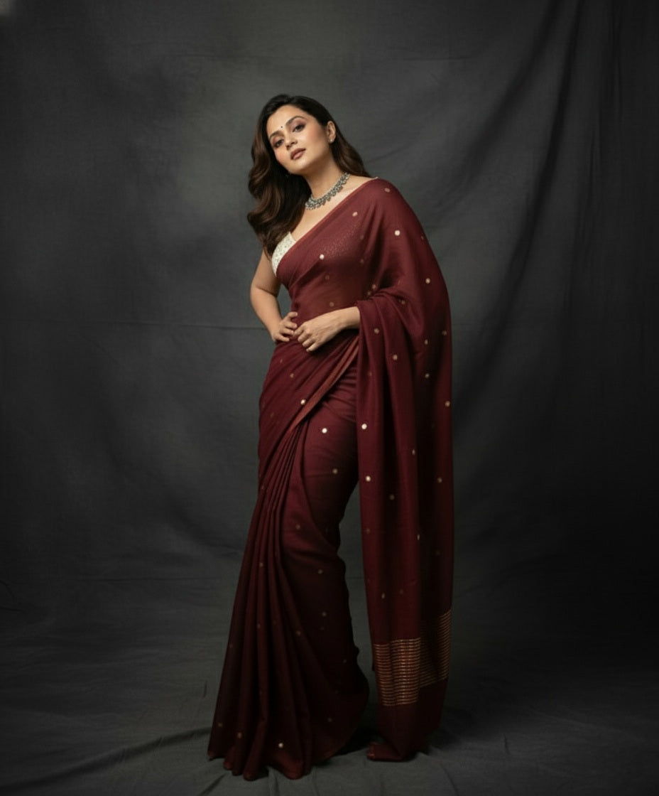 Handcrafted Khadi Cotton Saree