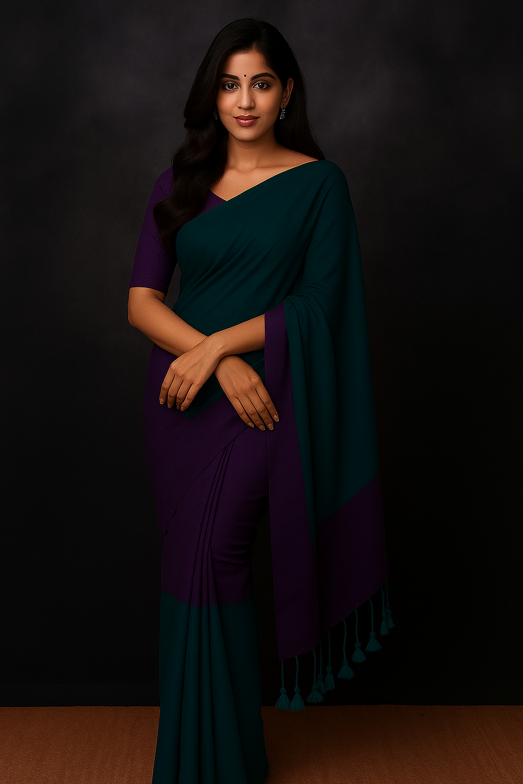 Handwoven Khadi Cotton Saree with Stitched Blouse