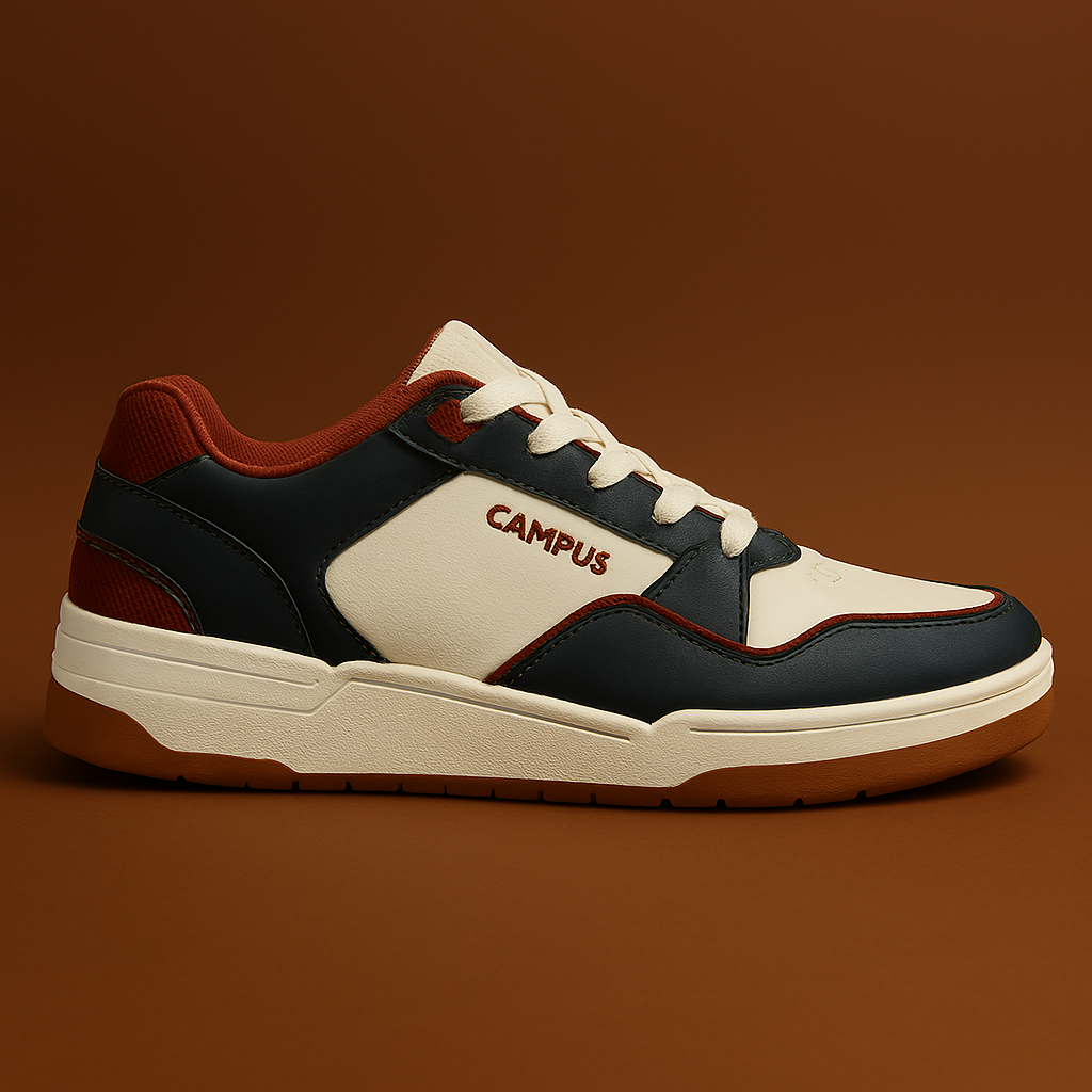 Stylish off-white mid-top Casual Look Sneakers