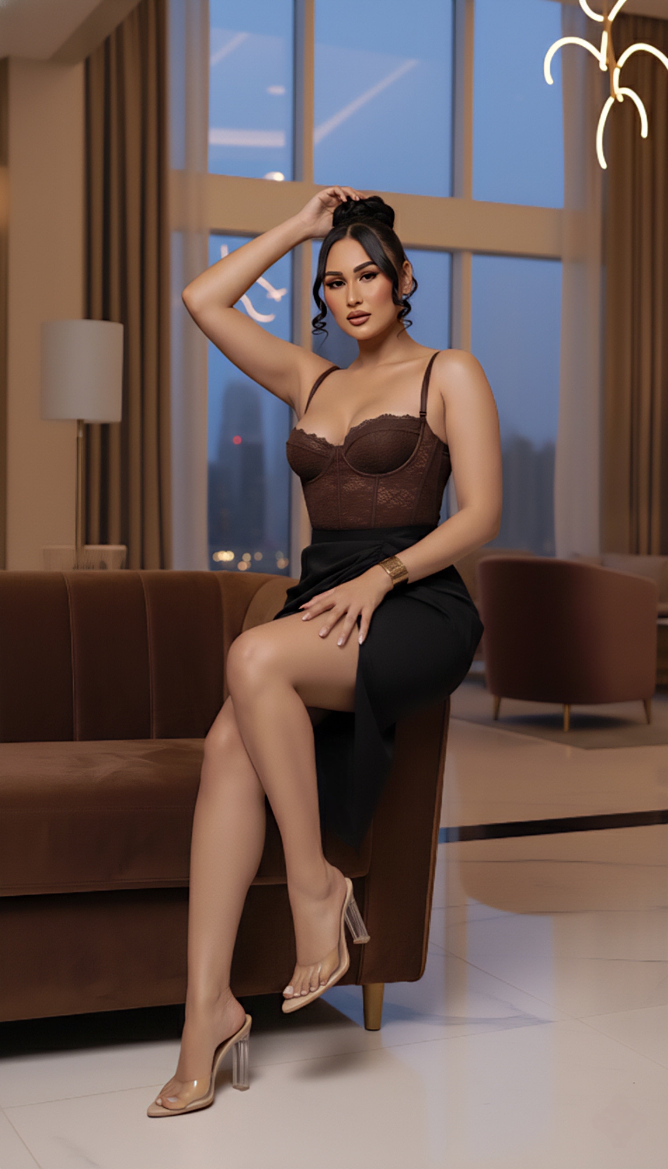Modern Embroidered Brown Corset Top | Perfect for Casual & Party Looks