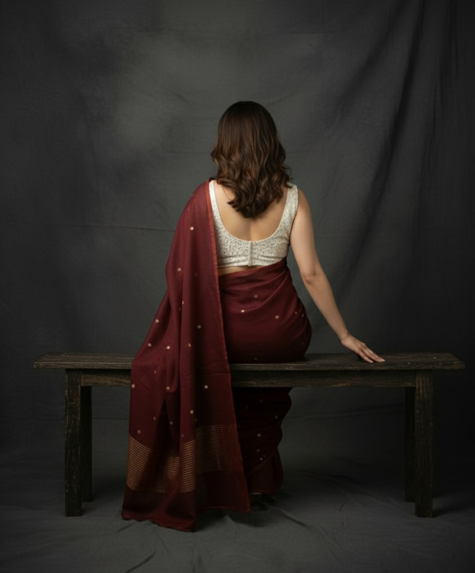 Handcrafted Khadi Cotton Saree