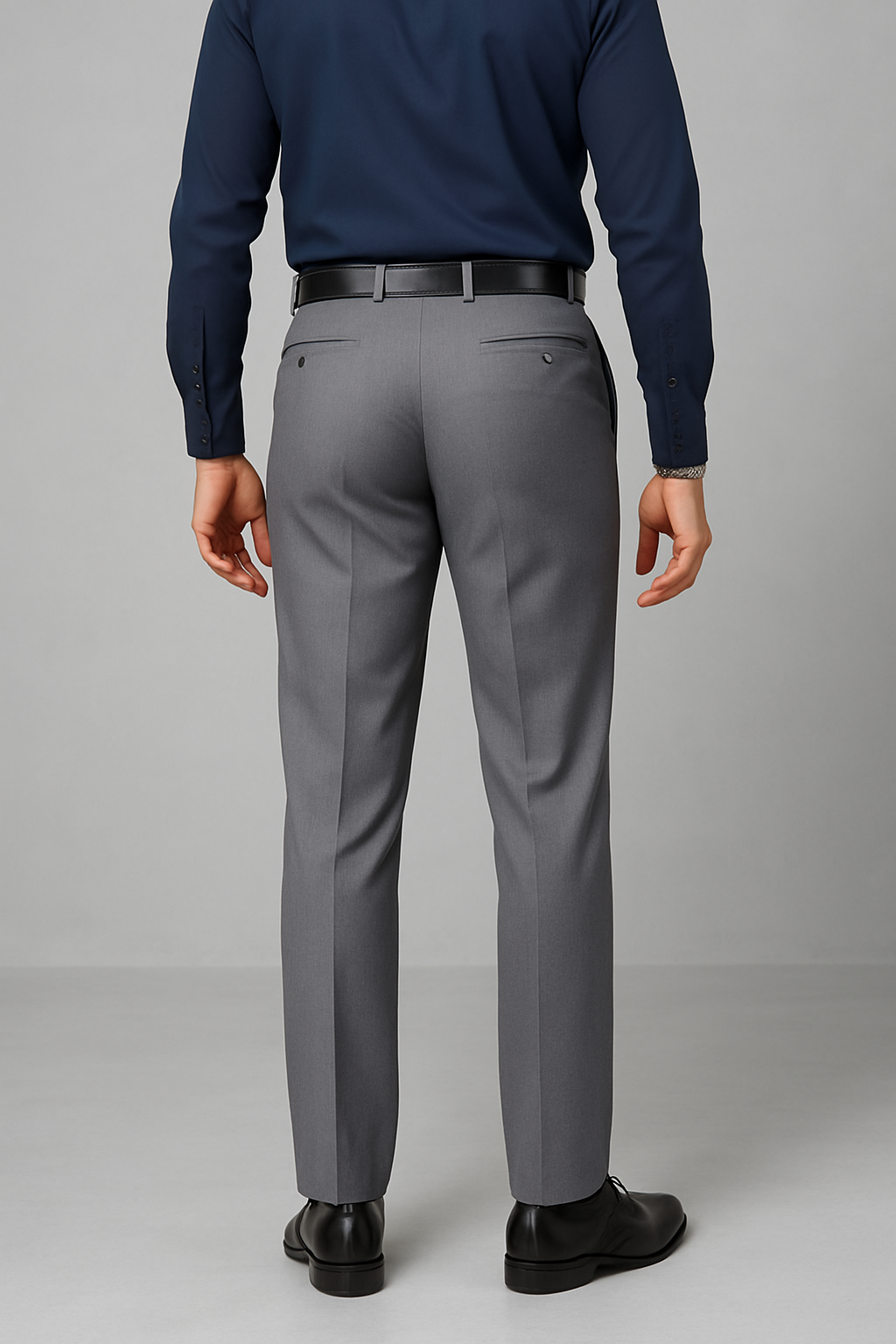 Men's Classic Solid Grey Trousers