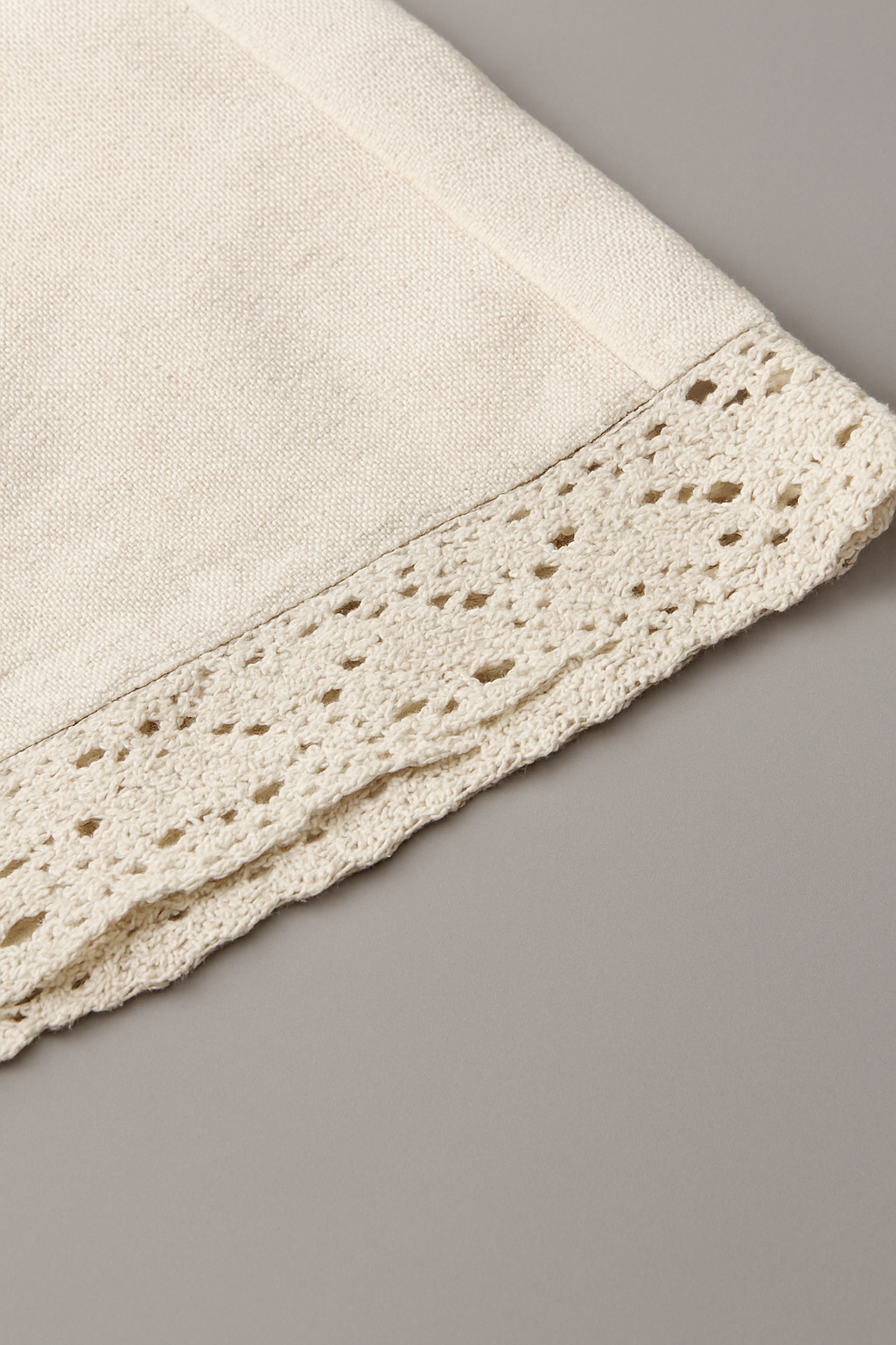 Women's Off-White Khadi Palazzo with Lace Hem