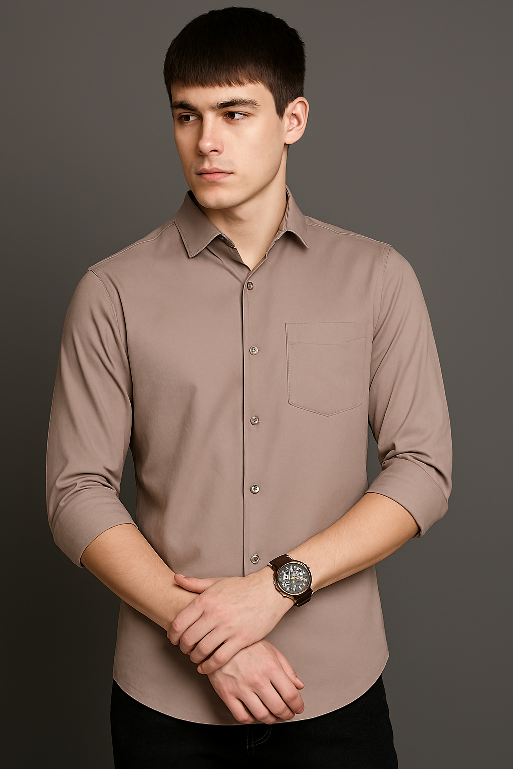 Men’s Solid Casual Shirt