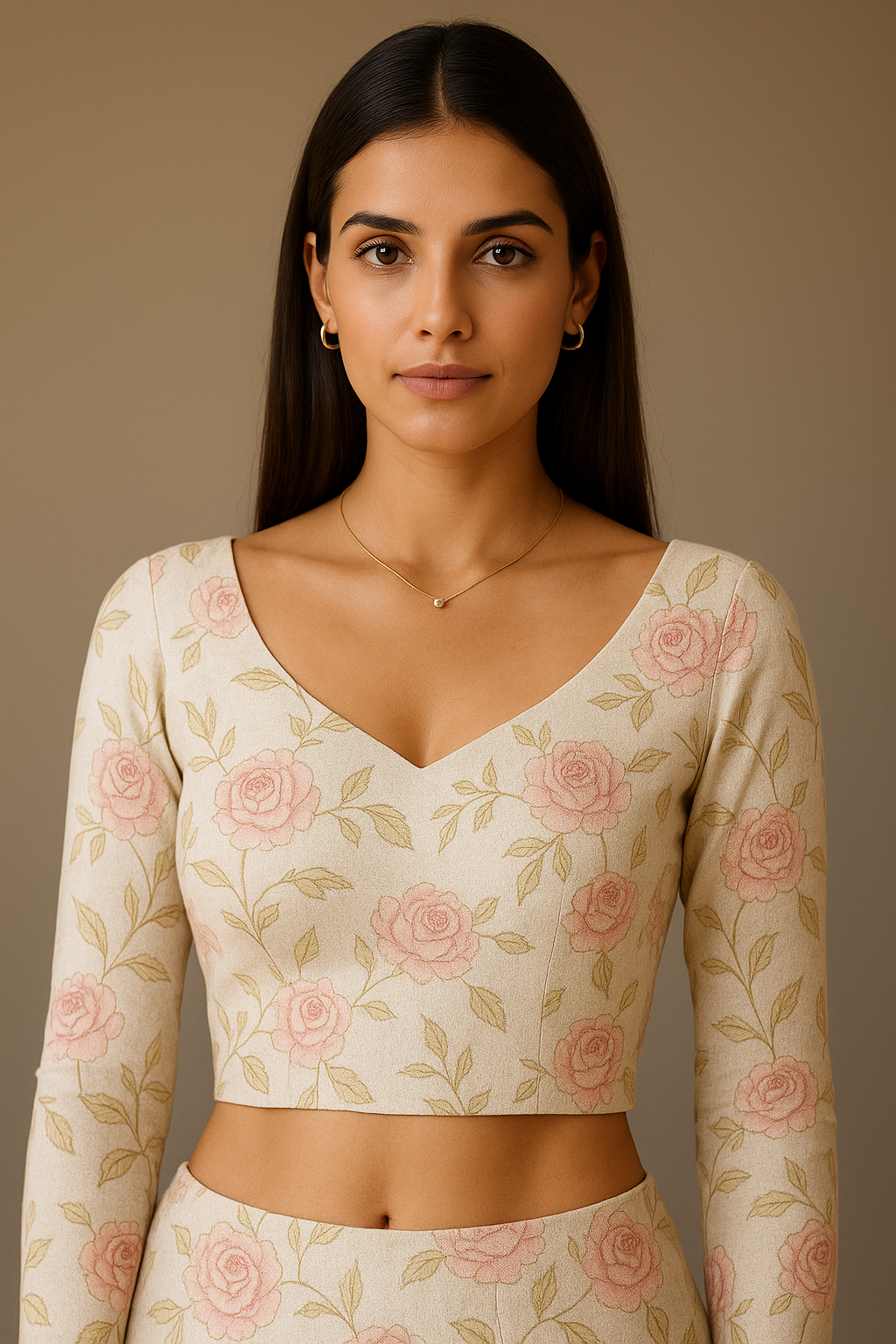 Ethereal Bloom – White & Green Georgette Saree with Gota Embellishment