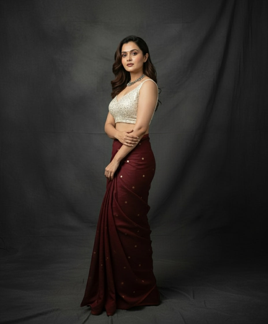 Handcrafted Khadi Cotton Saree