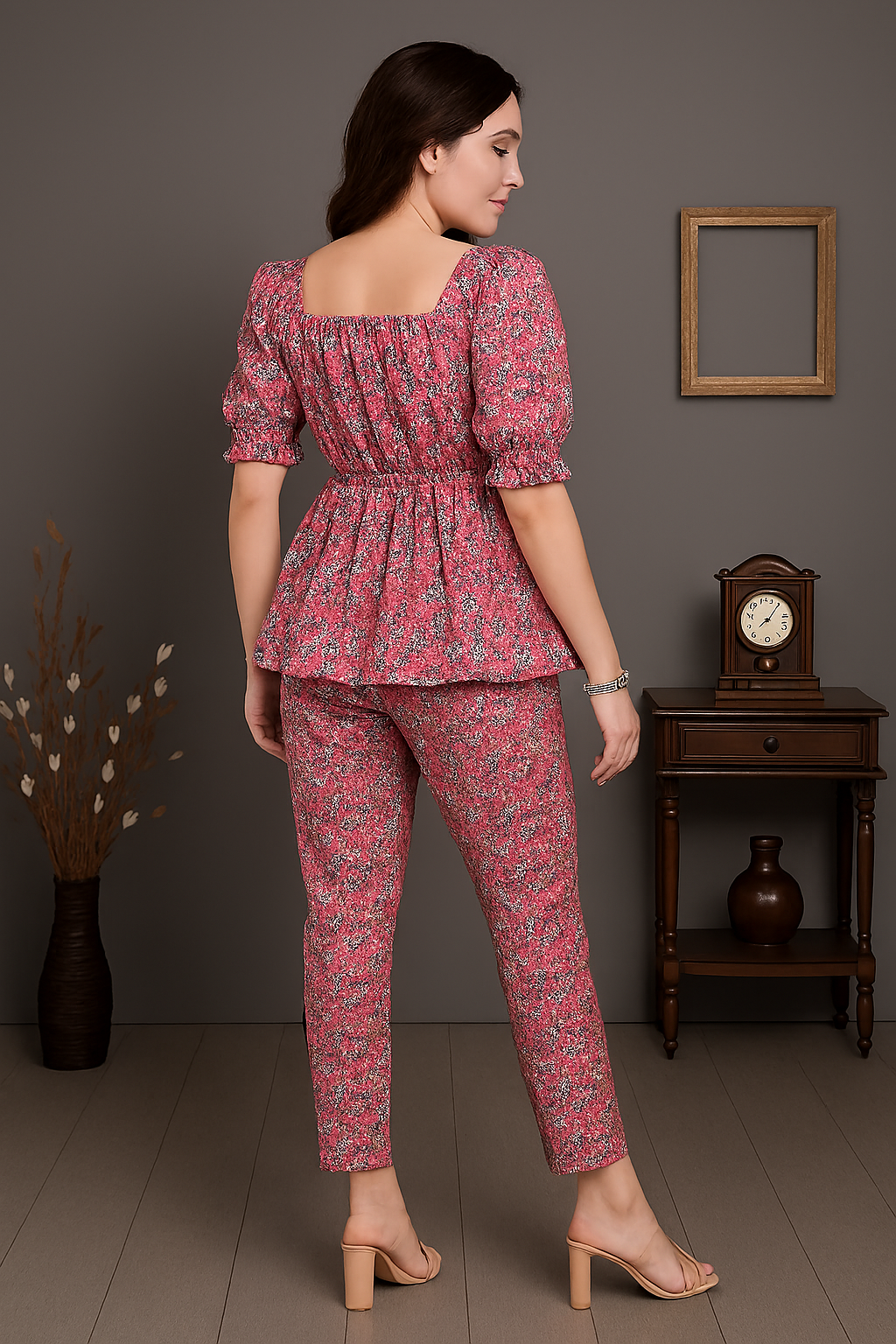 Mudra Crepe Cord Set (Top & Bottom)