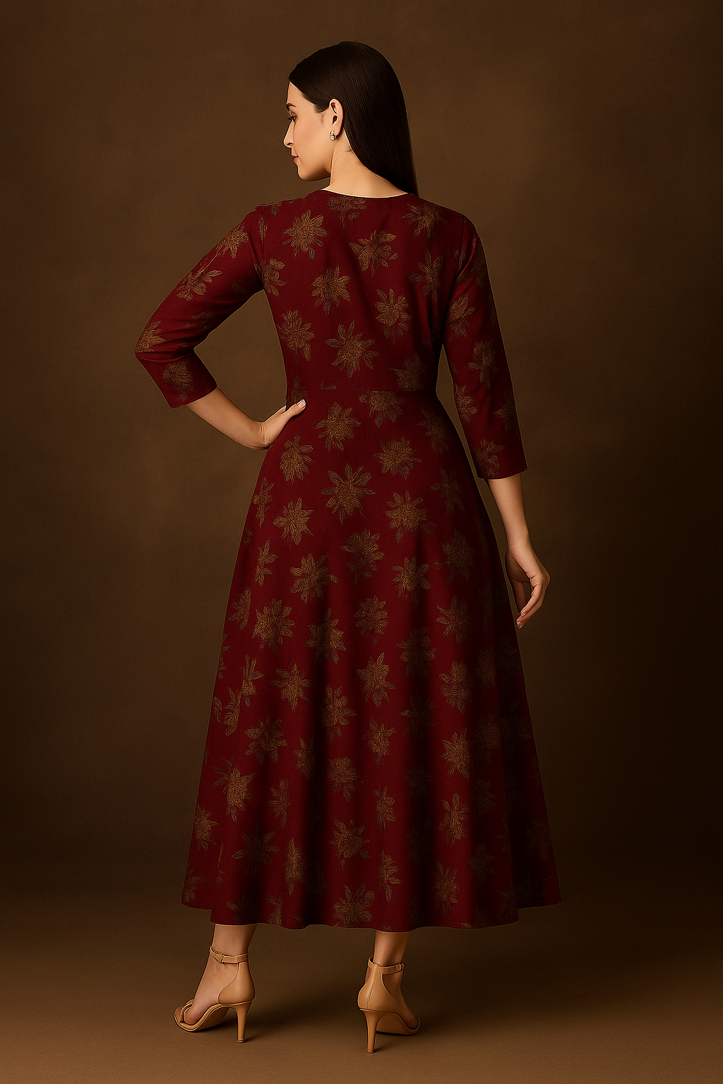 Graceful Bloom Maxi Dress – Soft Rayon Fabric