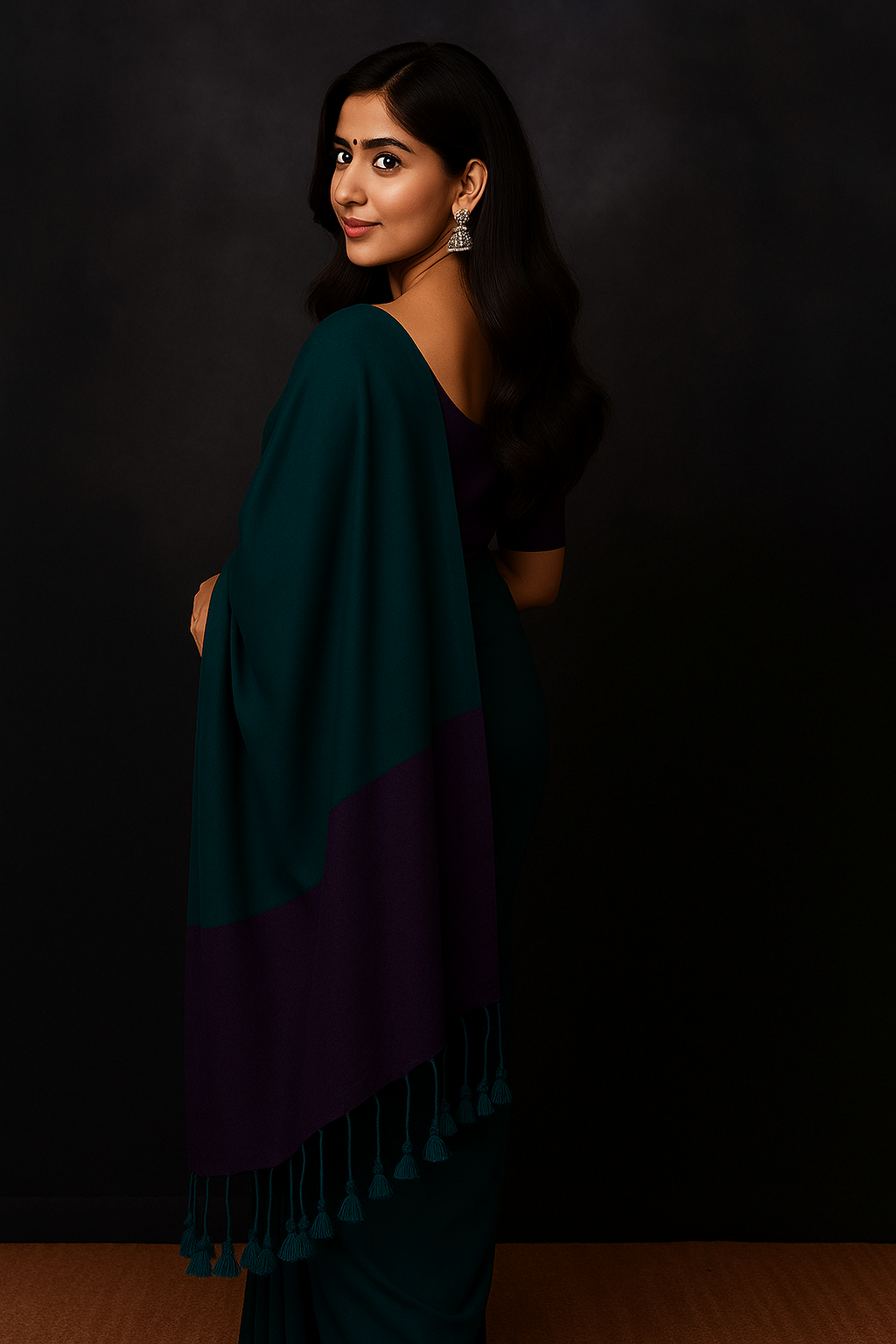 Handwoven Khadi Cotton Saree with Stitched Blouse