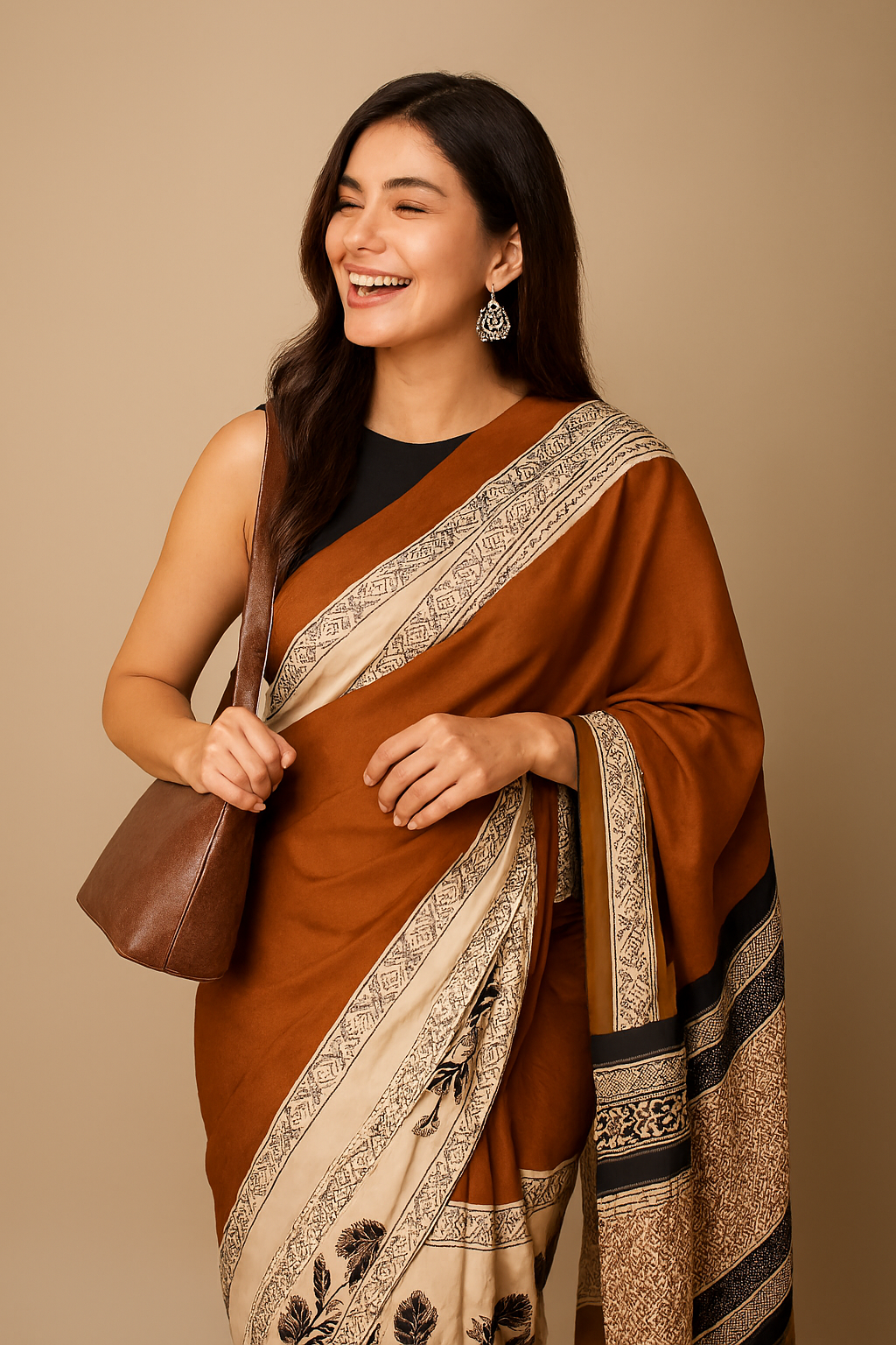 Jaipuri Hand Block Printed Soft Cotton Mulmul Saree with Blouse Piece