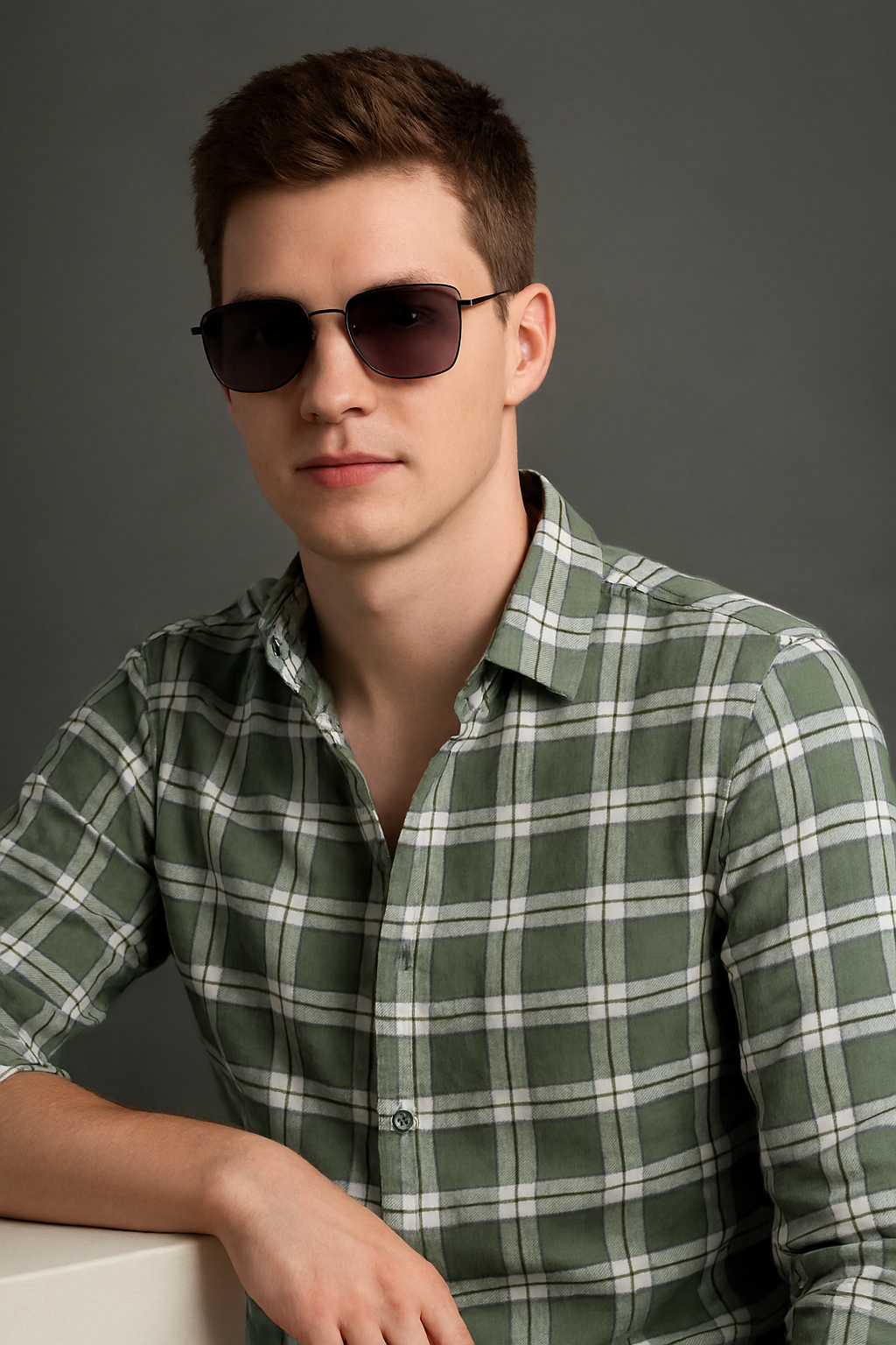X Touch Premium Checked Shirt for Men