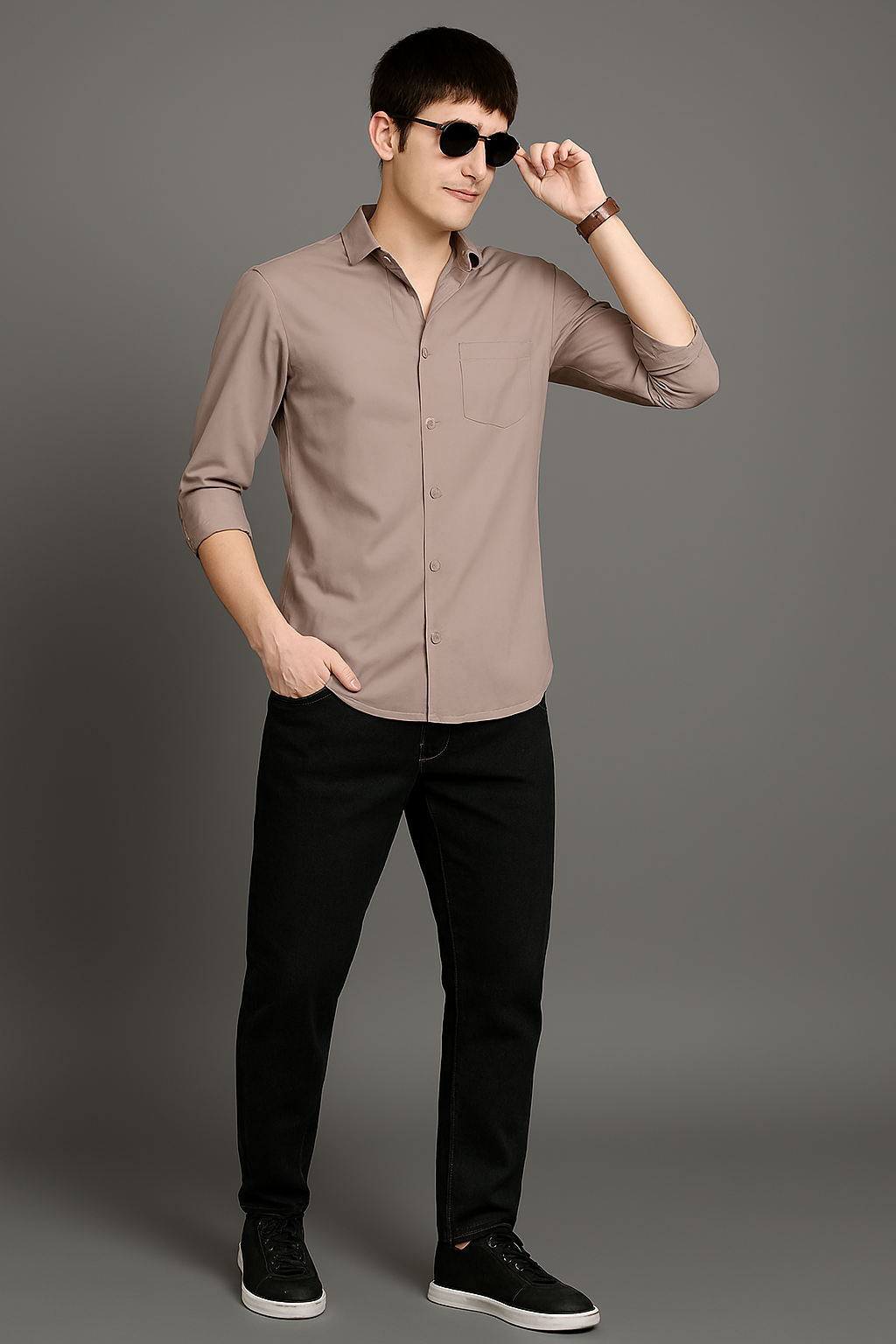 Men’s Solid Casual Shirt