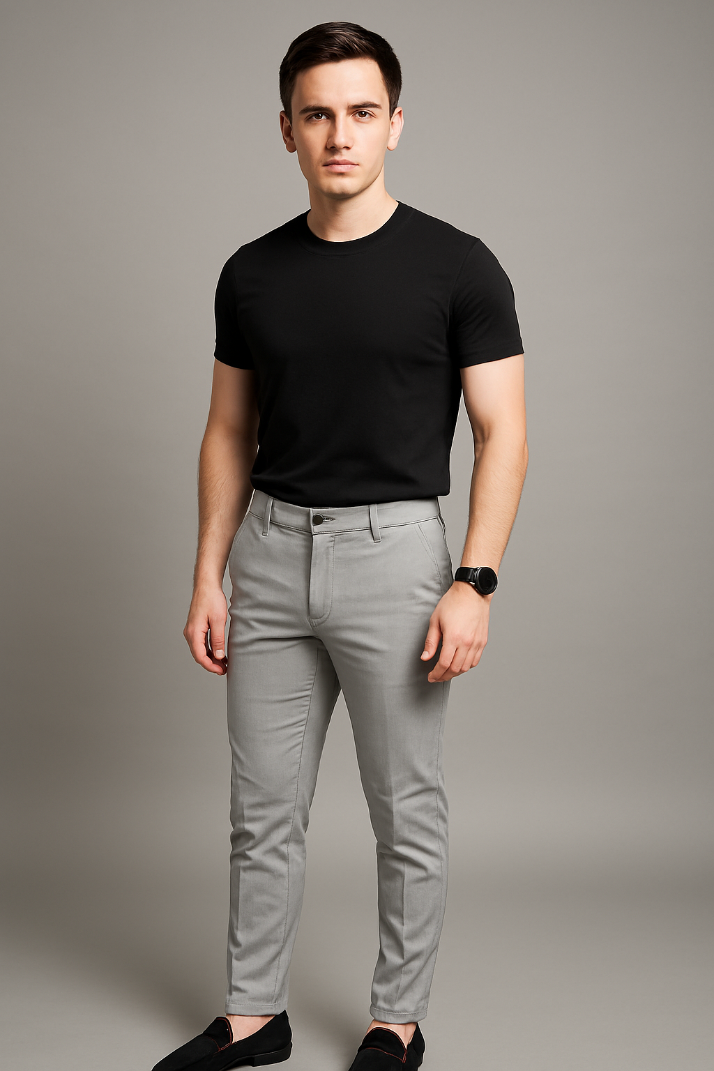 Men’s Grey Lycra Trousers – Casual & Formal Wear