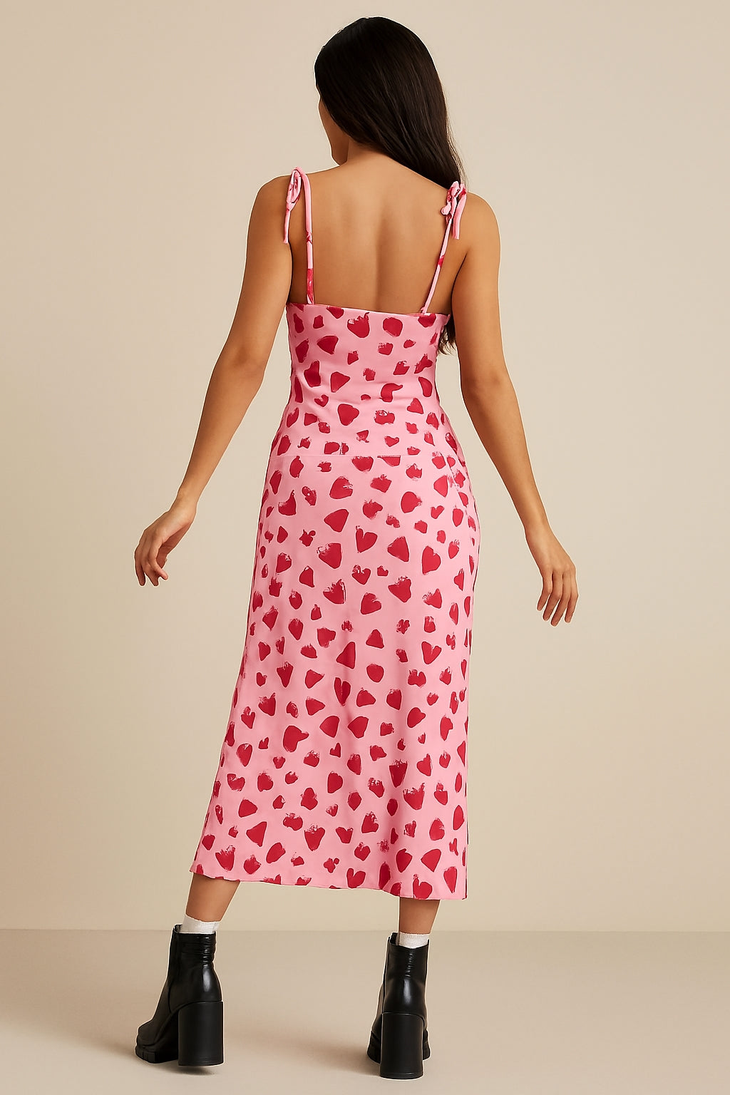Heart Charm Midi Dress
