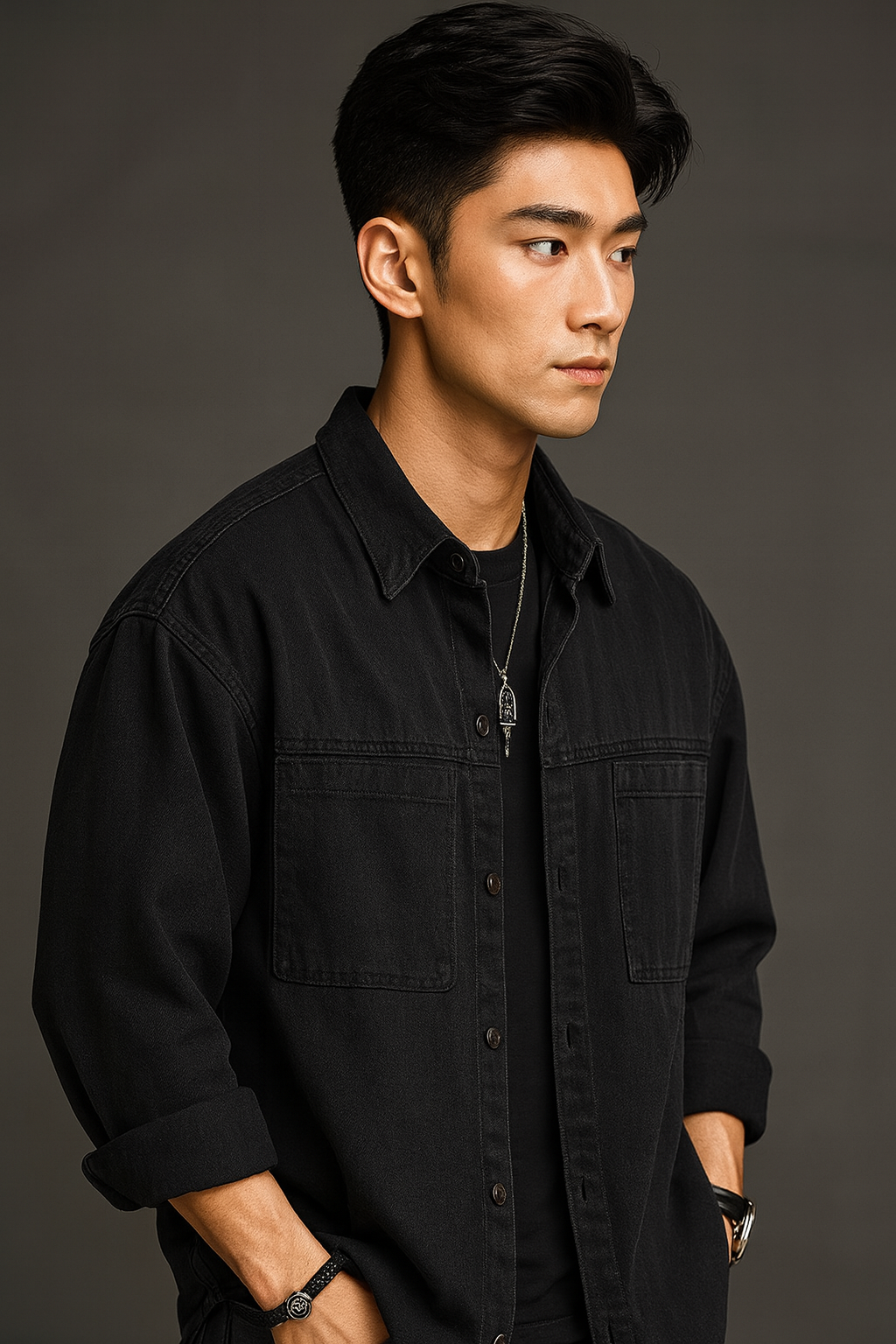 Modern Minimalist Denim Shirt – Bold Style Statement for the Contemporary Man