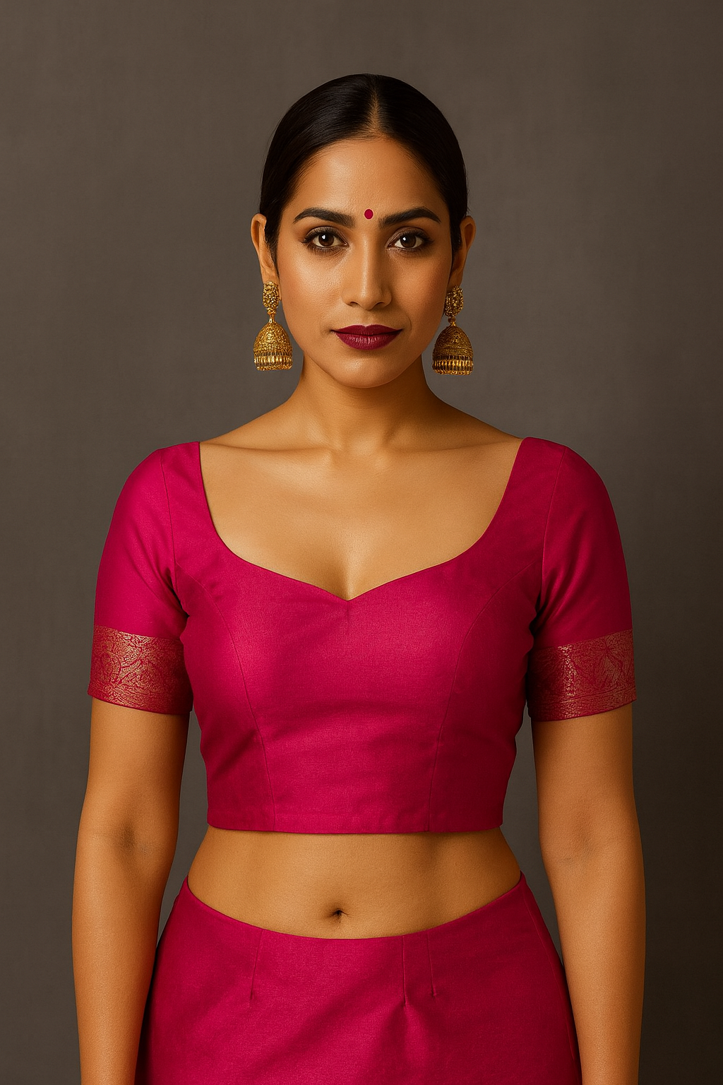Pink Satin Saree with Elegant Woven Zari Work