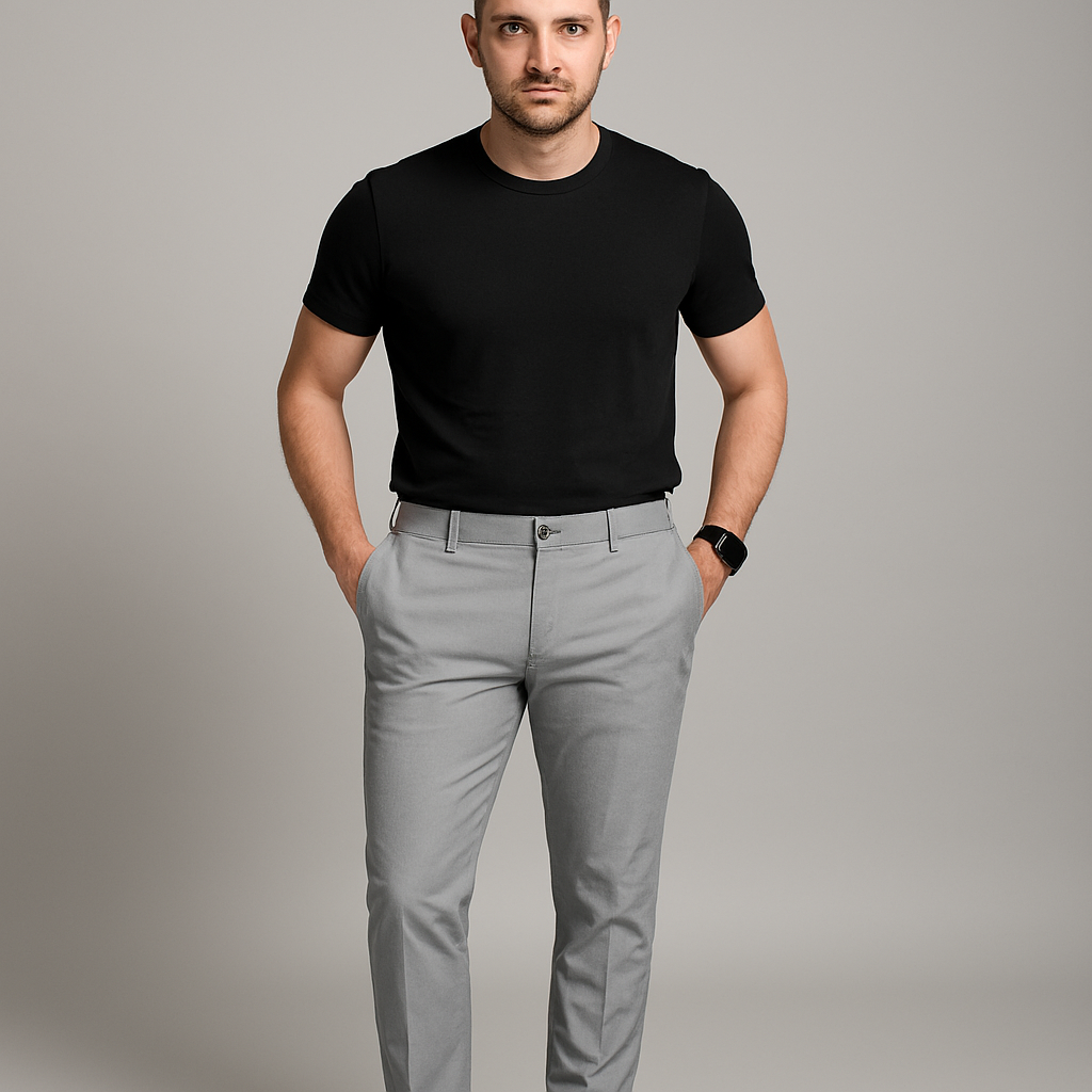 Men’s Grey Lycra Trousers – Casual & Formal Wear