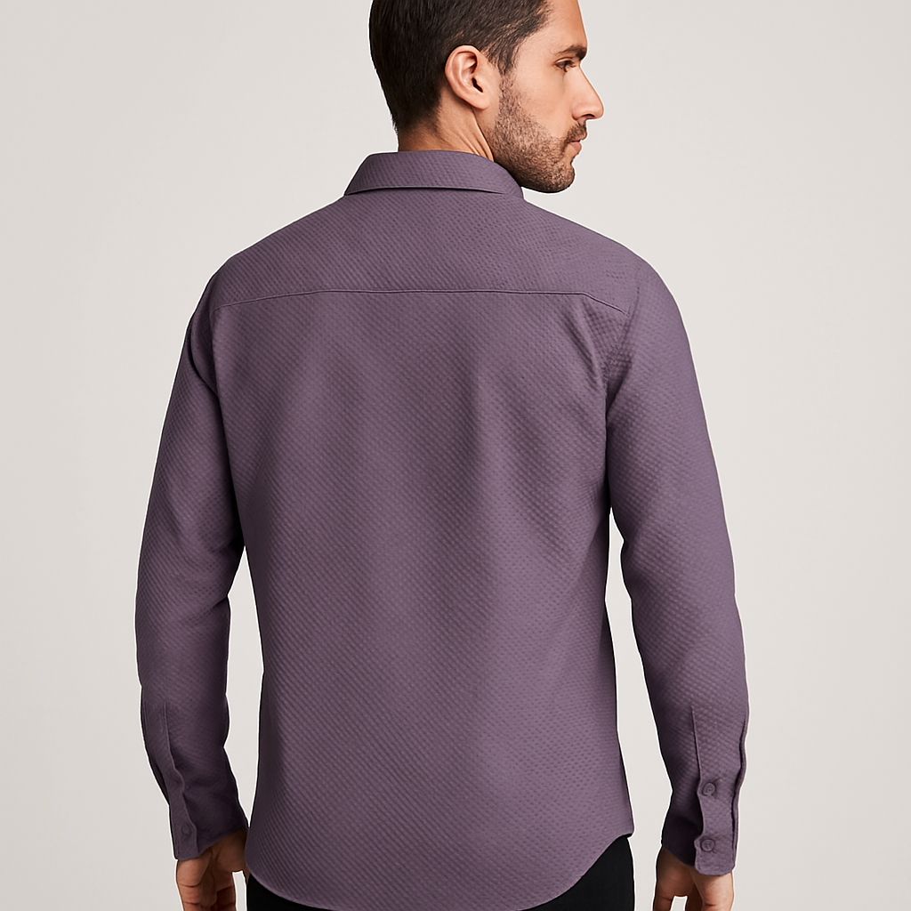Structured Printed Cotton Shirt – Regular Fit | Full Sleeves