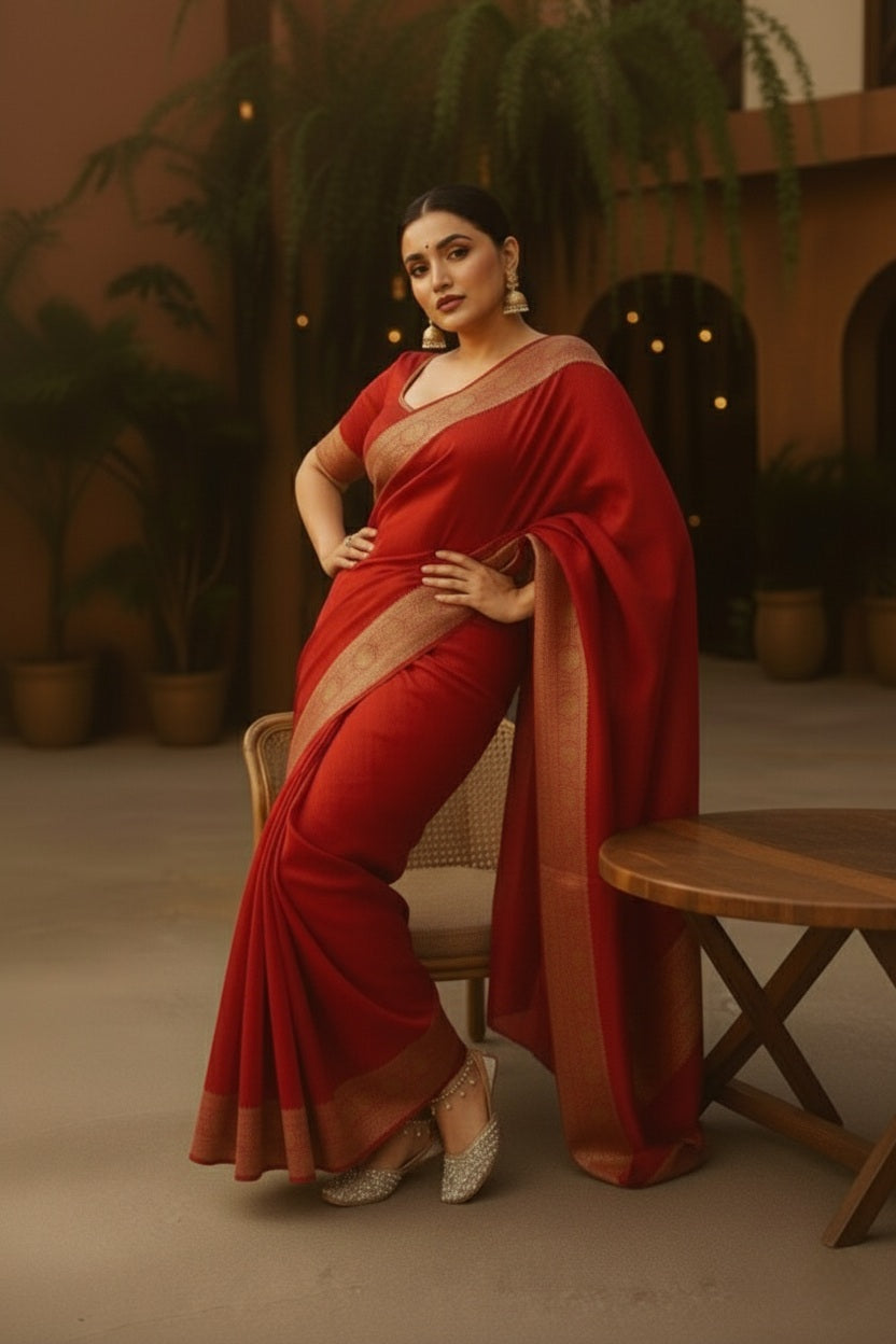 Royal Banarasi Satin Silk Saree for Women