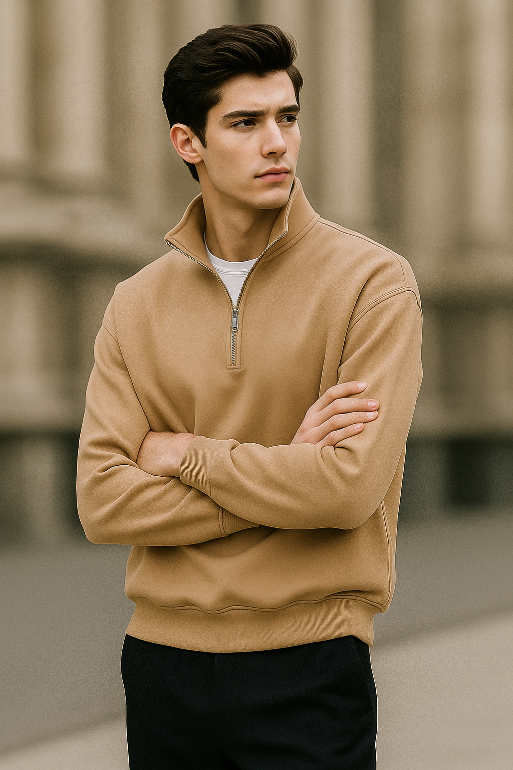 Stockton Men’s Stylish Fleece Sweatshirt – Ideal for Running, Gym, Travel & Casual Wear