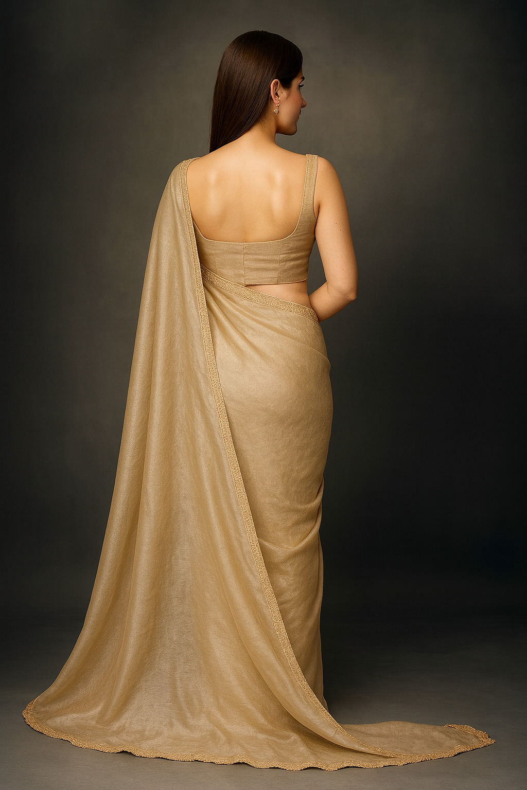 Classic Grace: Minimalist Silk Drape Look