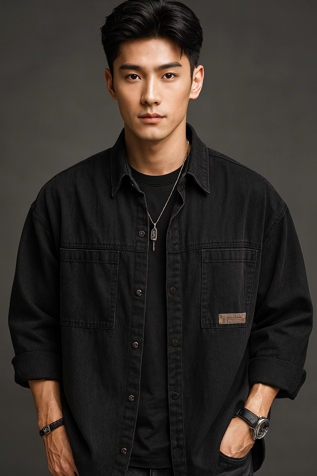Modern Minimalist Denim Shirt – Bold Style Statement for the Contemporary Man
