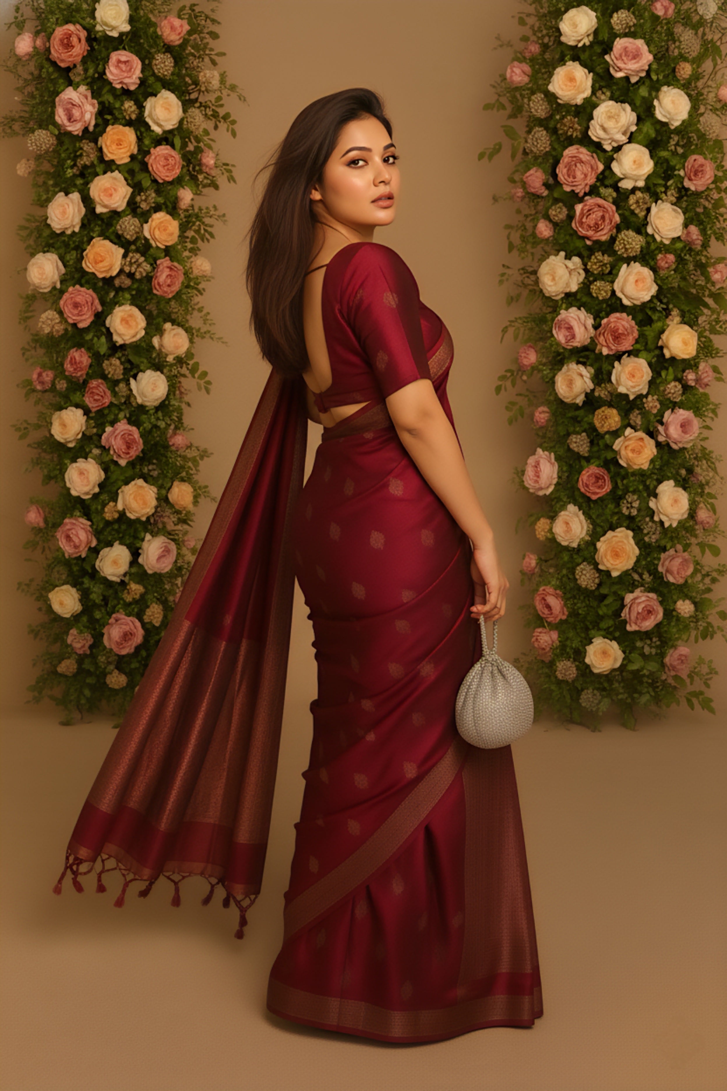 Assam Heritage Mix Paat Banarasi Silk Mekhela Chador with Zari Woven Detailing