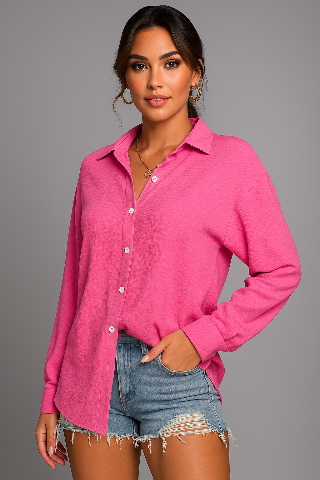 Stylish Women’s Cotton Silk Shirt
