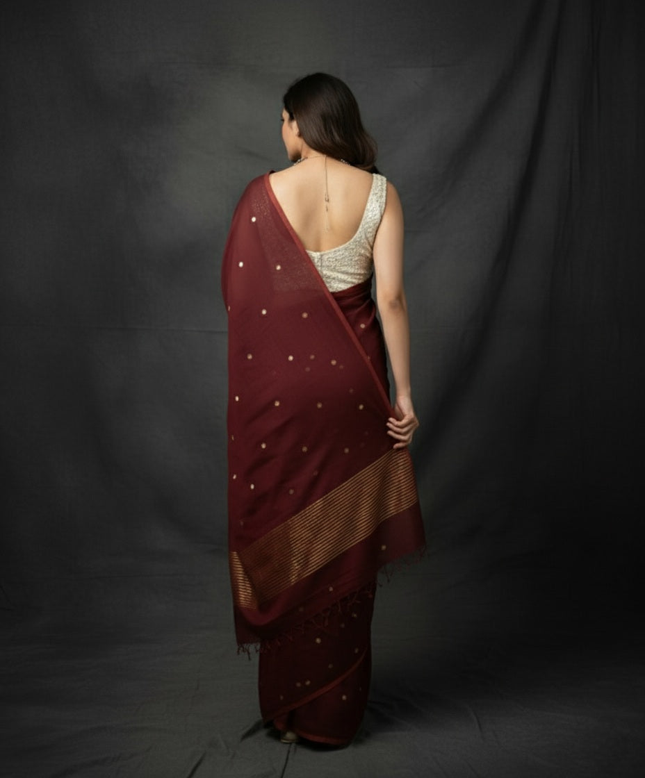Handcrafted Khadi Cotton Saree