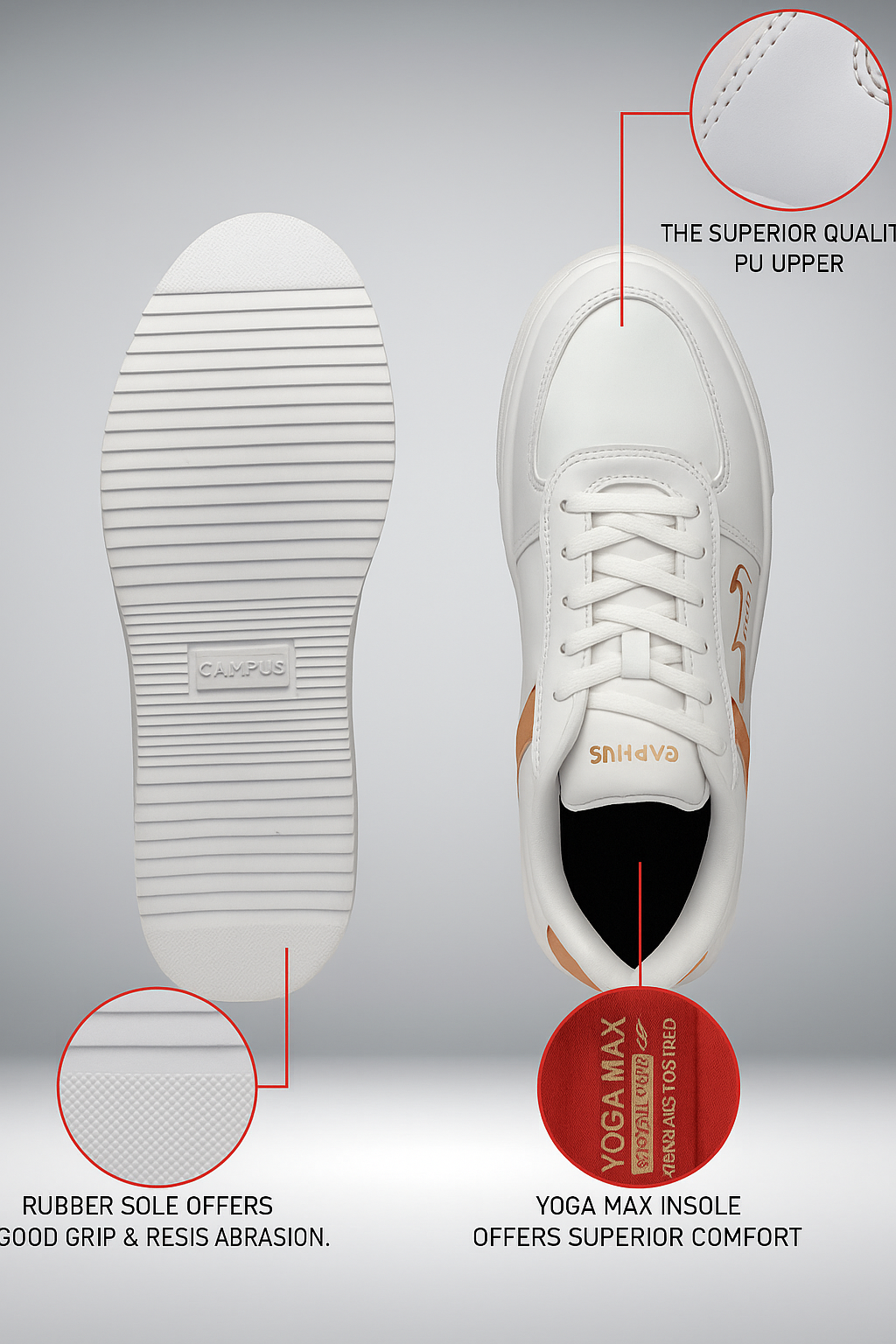 Minimalist White Sneakers for Men – Casual & Sporty