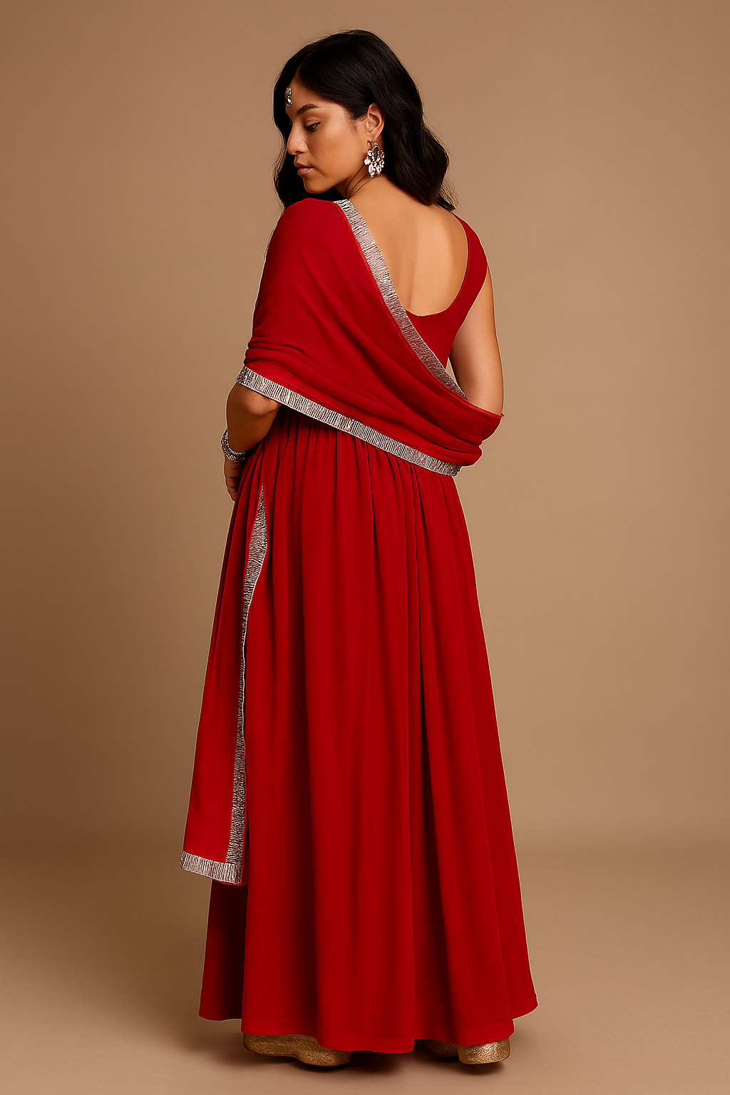 Charming Red Designer Anarkali Suit for Weddings & Parties