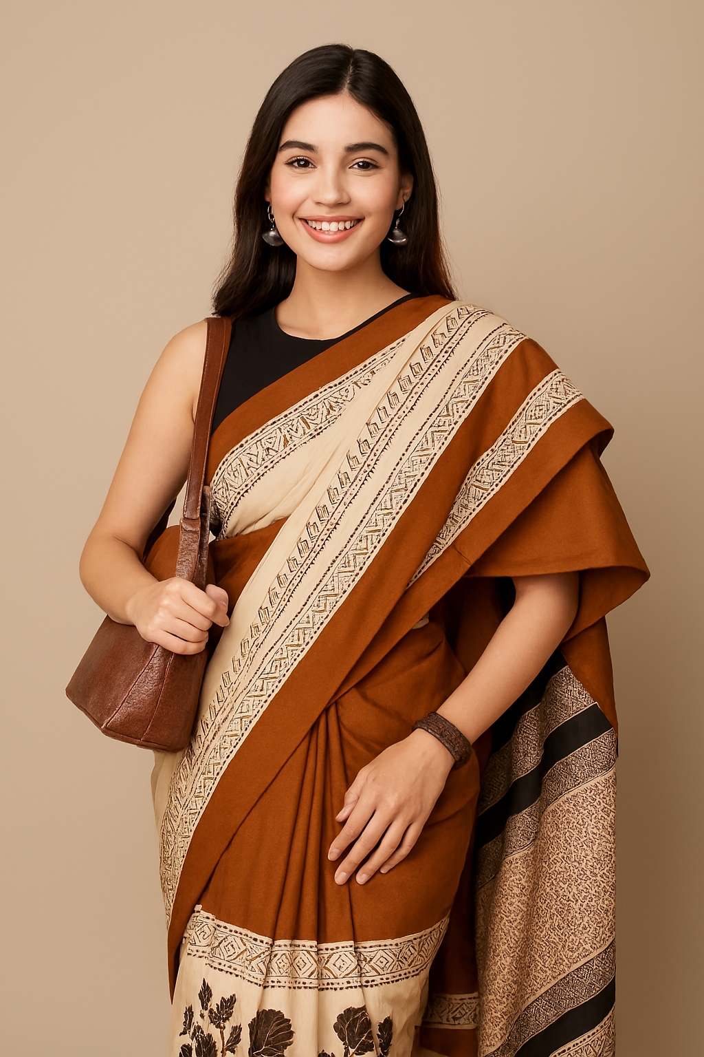 Jaipuri Hand Block Printed Soft Cotton Mulmul Saree with Blouse Piece