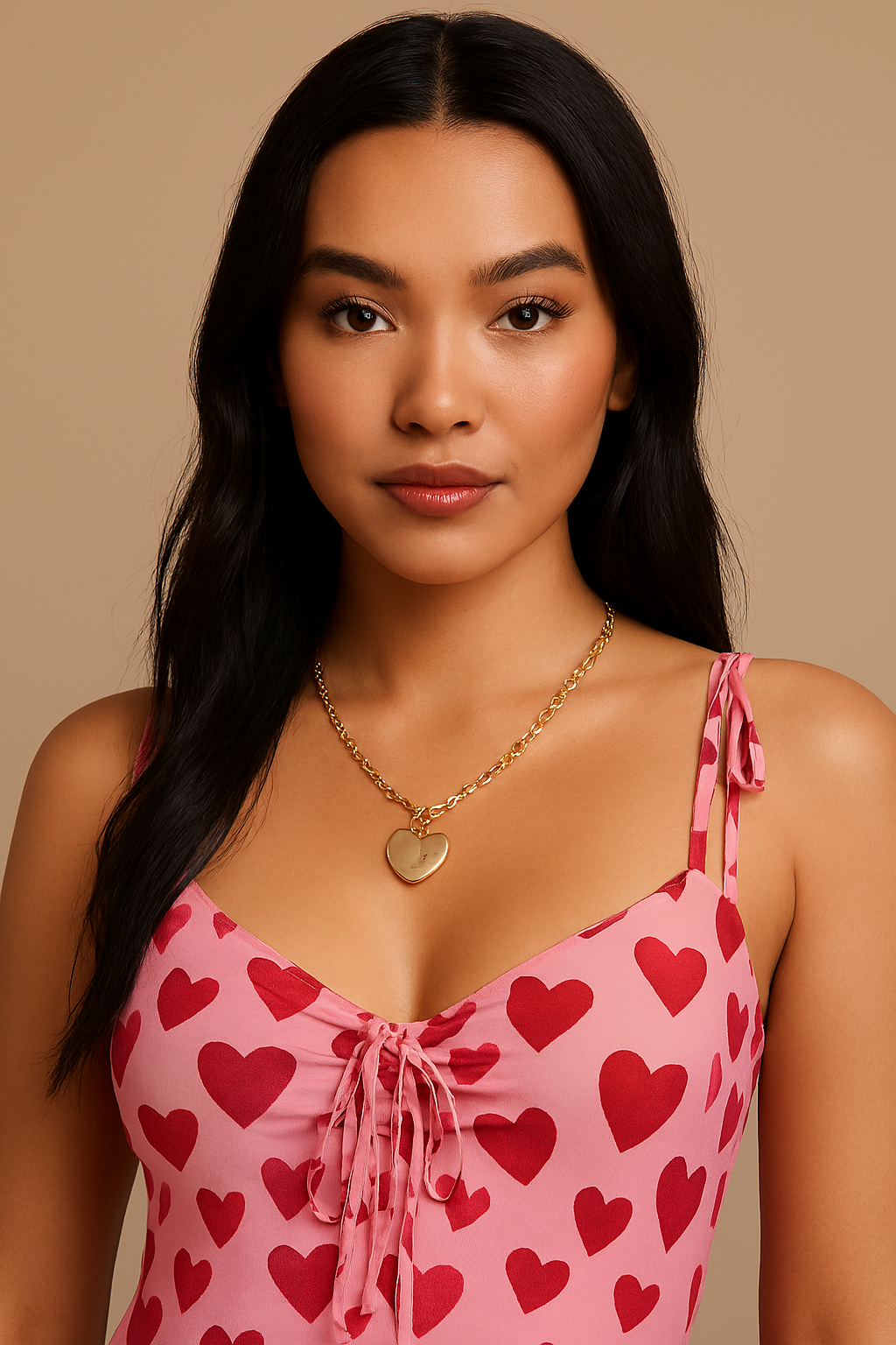 Heart Charm Midi Dress
