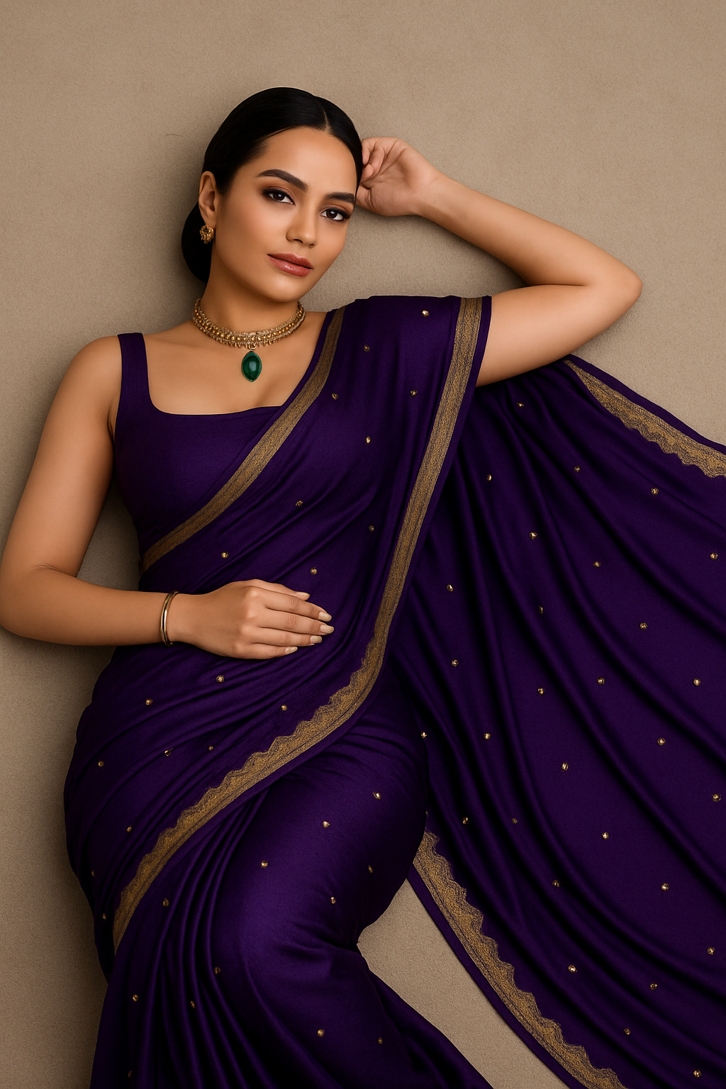 Elegant Georgette Embroidered Lace Saree with Blouse Piece