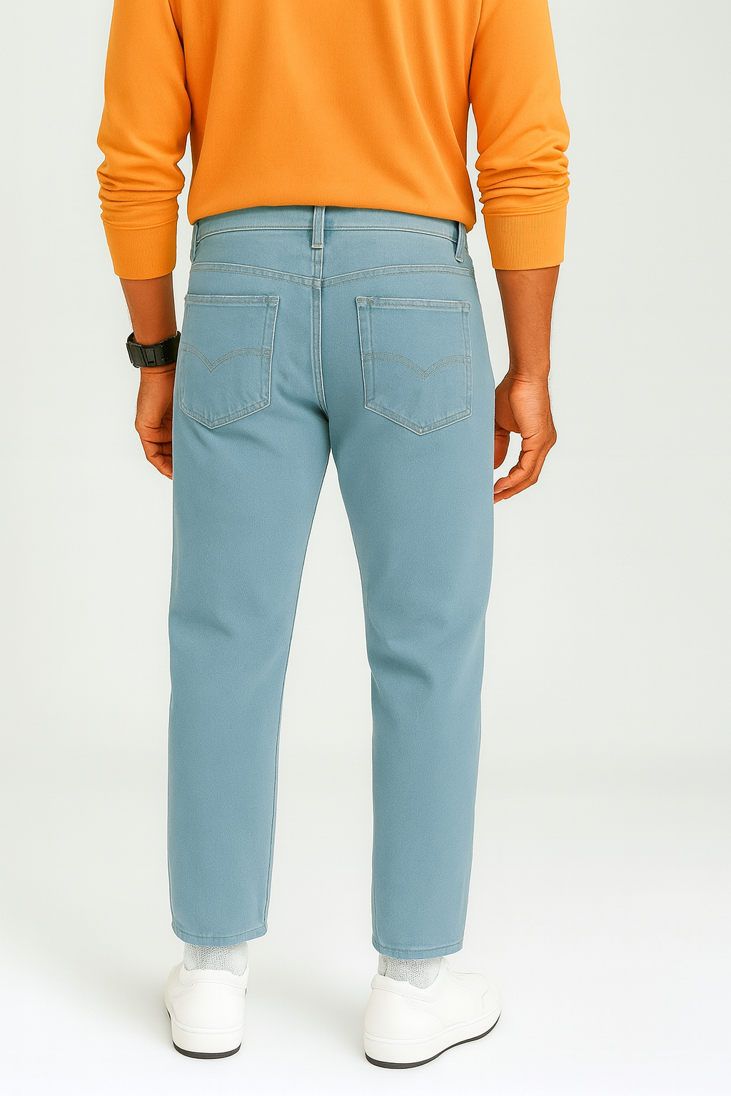 Modern Tapered Jeans – Sky Blue Edition