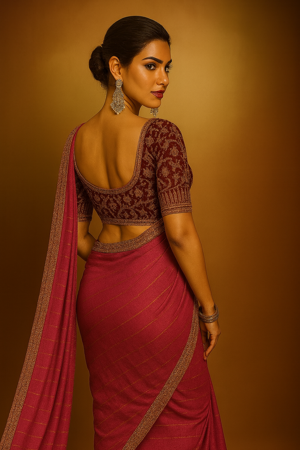 Elegant Pink Pure Georgette Designer Saree with Embroidered Border