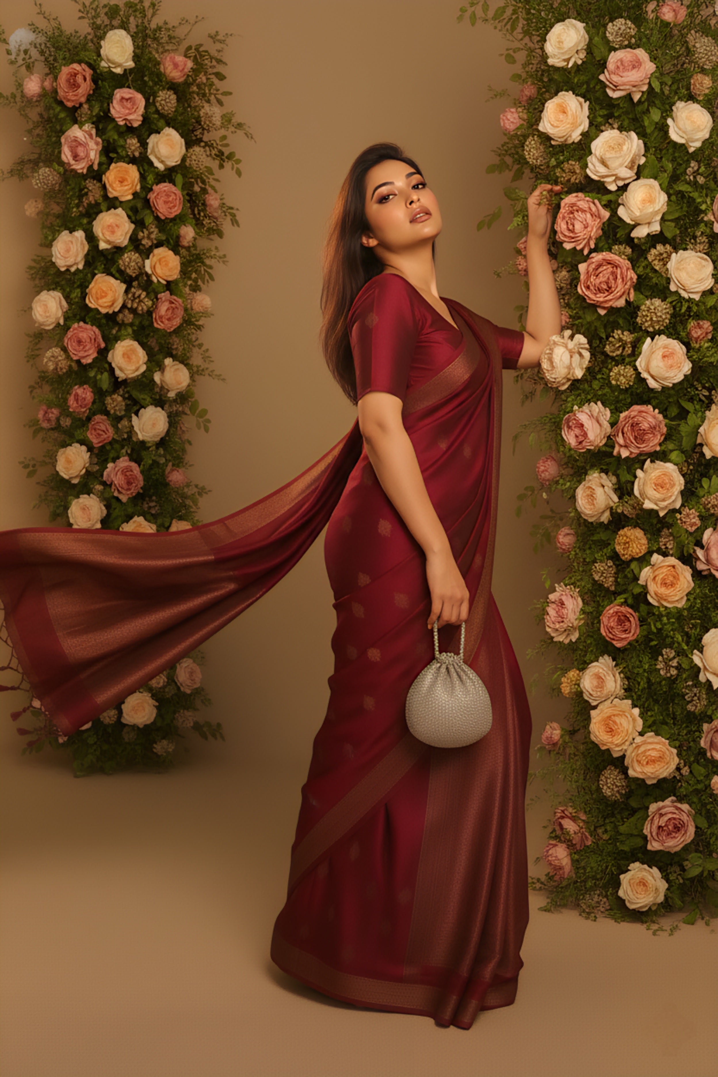 Assam Heritage Mix Paat Banarasi Silk Mekhela Chador with Zari Woven Detailing