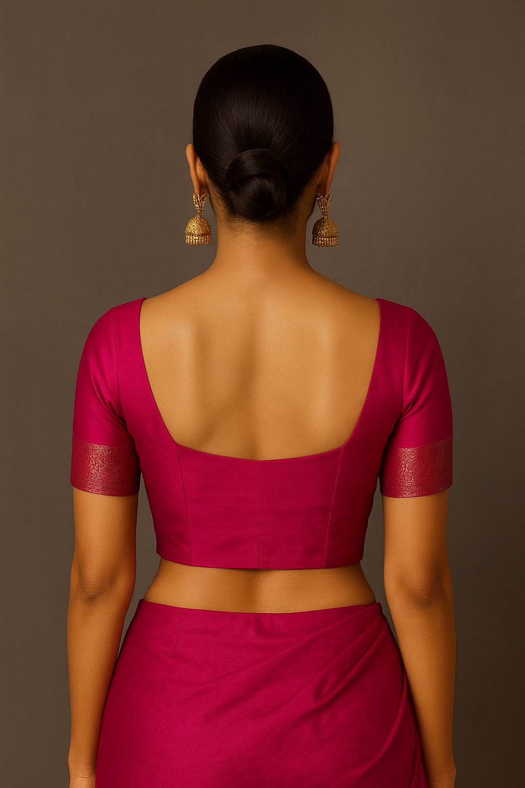 Pink Satin Saree with Elegant Woven Zari Work